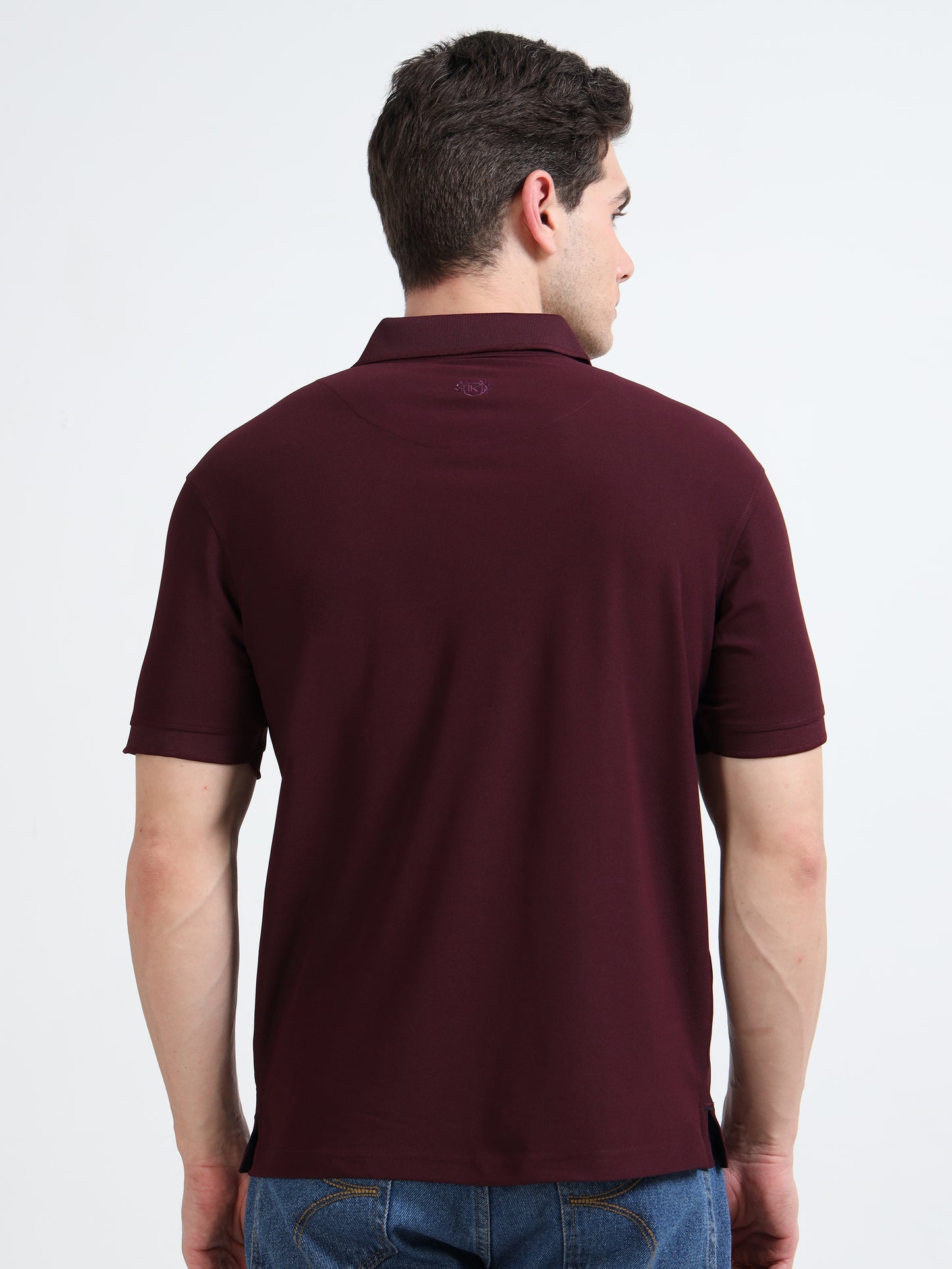 Premium Polo T-Shirt – Raisin Wine