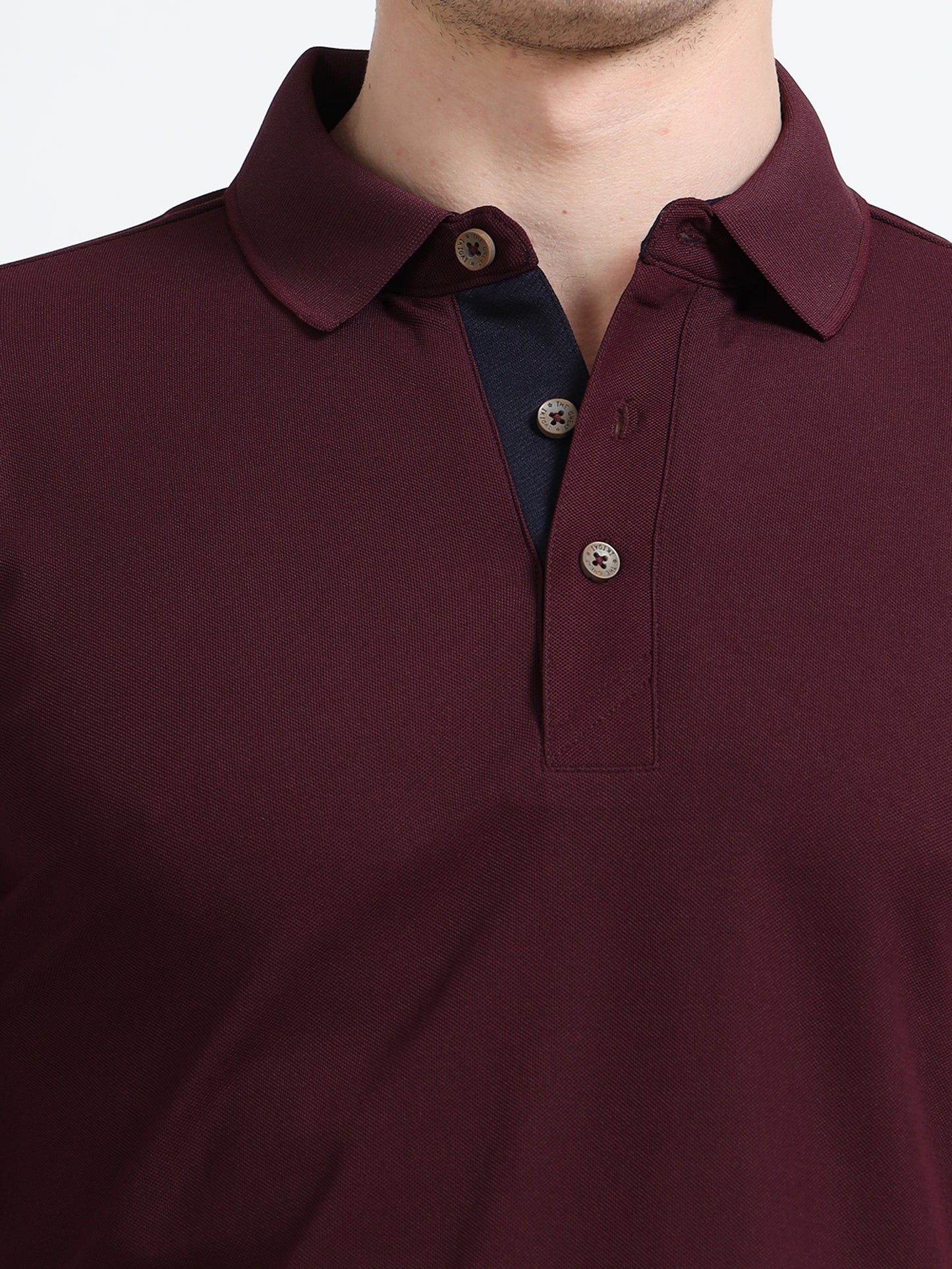 Premium Polo T-Shirt – Raisin Wine