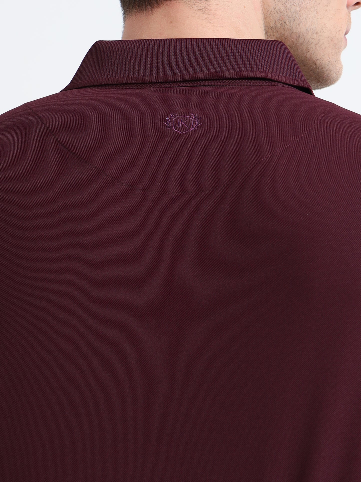 Premium Polo T-Shirt – Raisin Wine