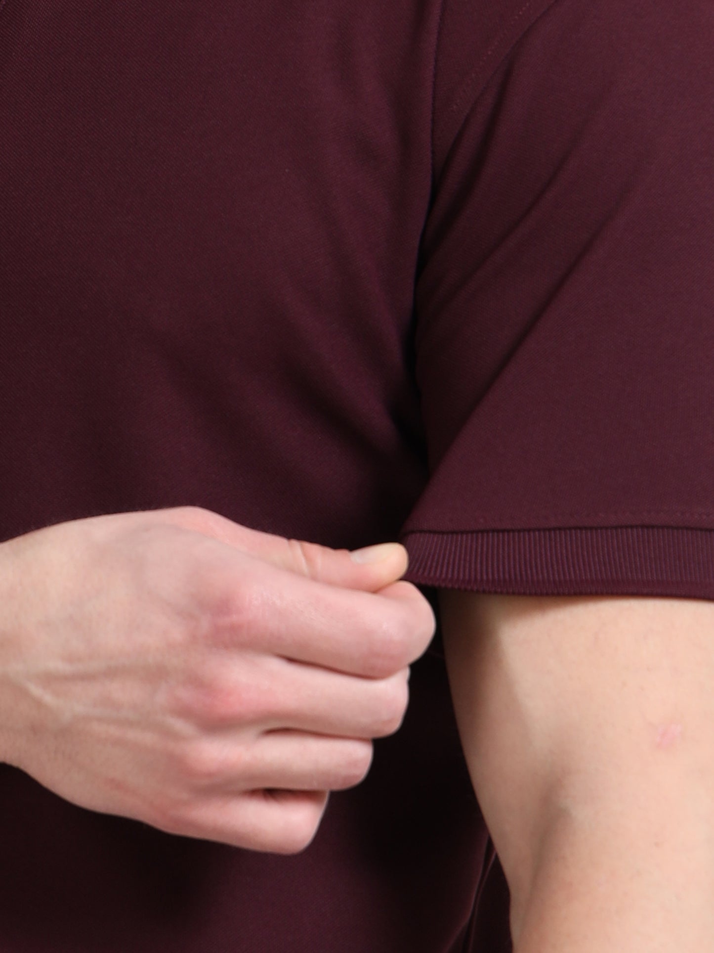 Premium Polo T-Shirt – Raisin Wine