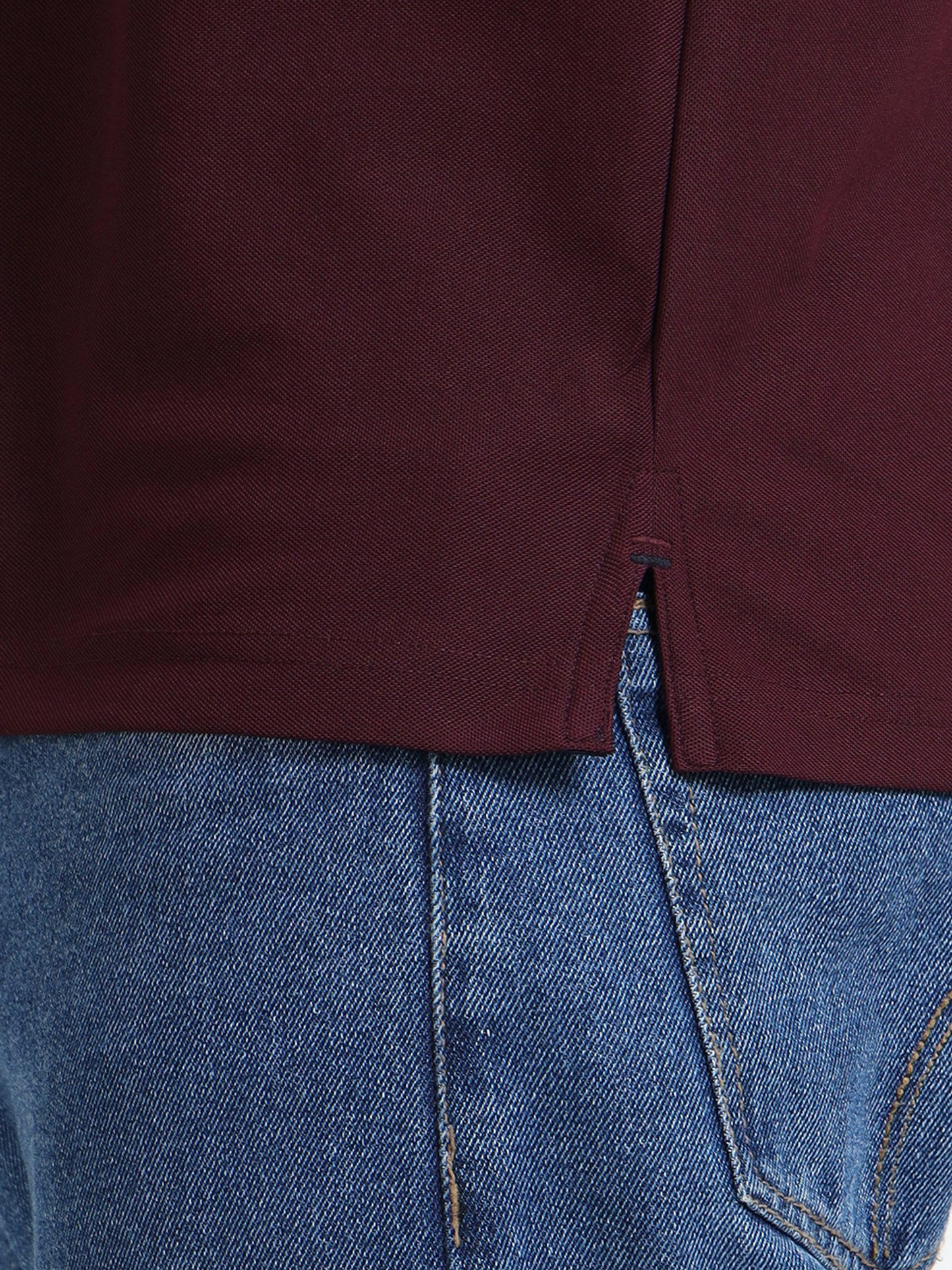 Premium Polo T-Shirt – Raisin Wine