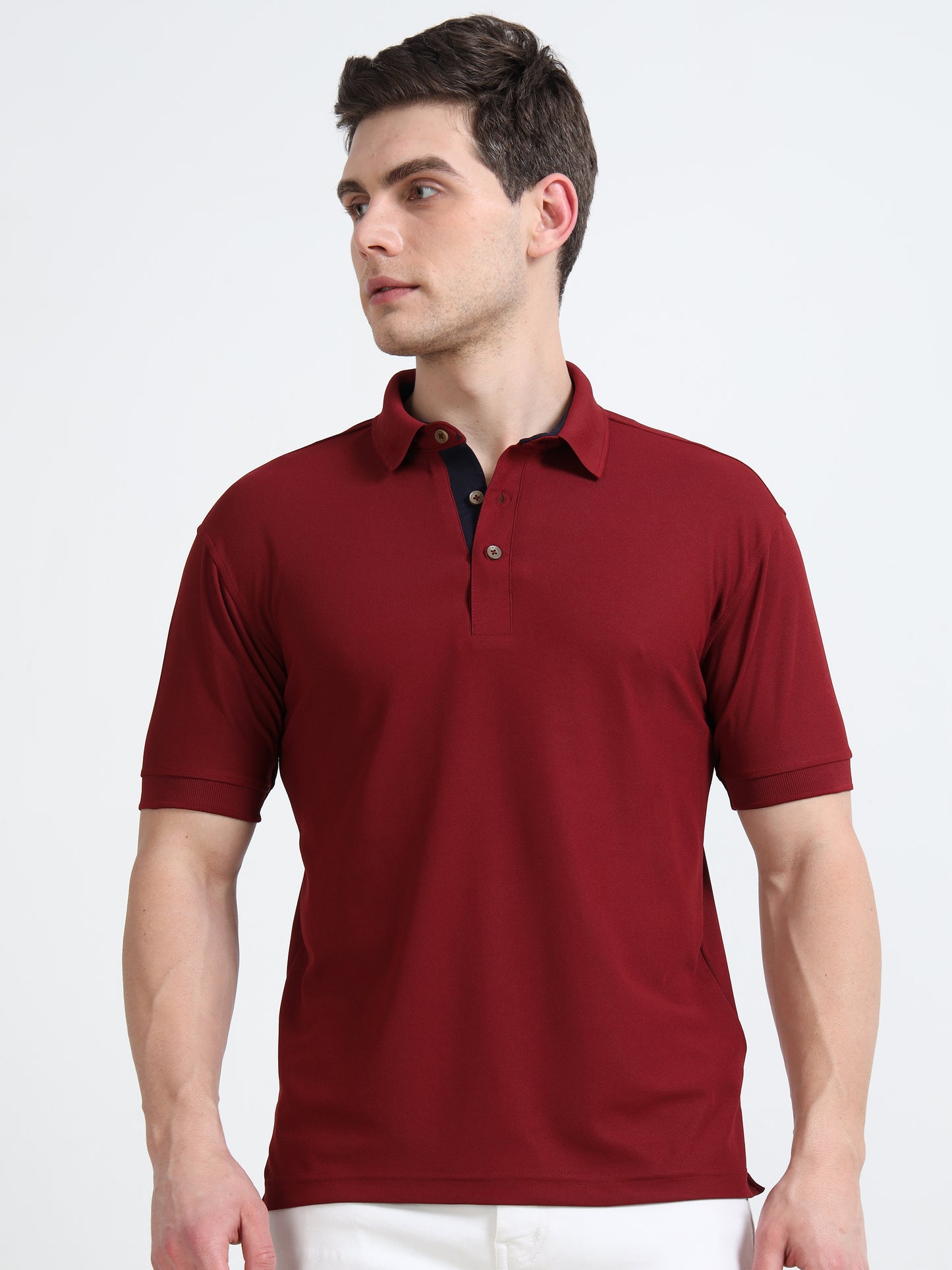Premium Polo T-Shirt – Royal Maroon
