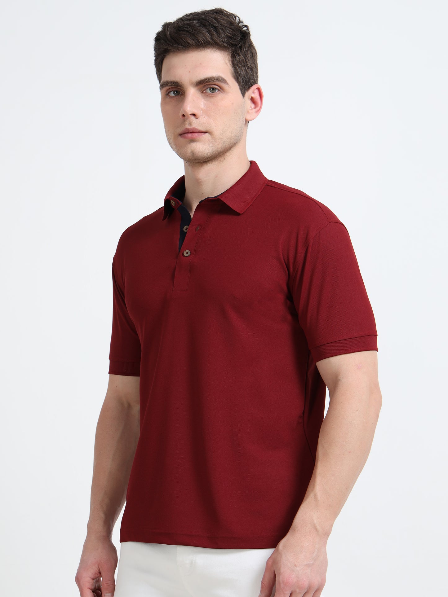 Premium Polo T-Shirt – Royal Maroon