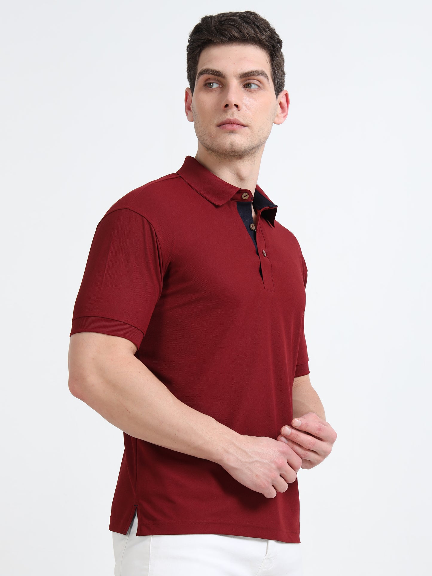 Premium Polo T-Shirt – Royal Maroon