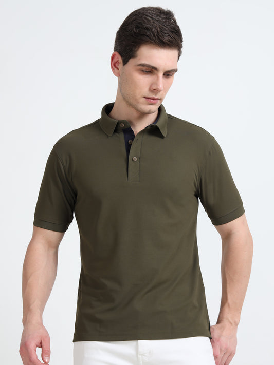 Premium Polo T-Shirt – Army Green