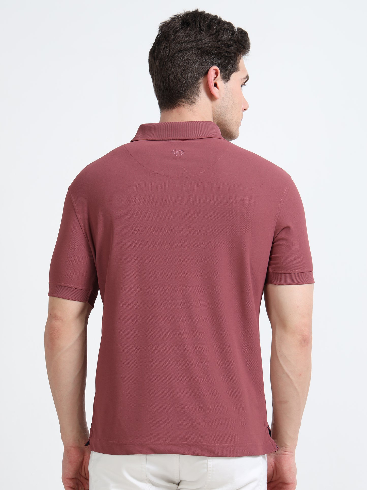 Premium Polo T-Shirt – Dusty Rose