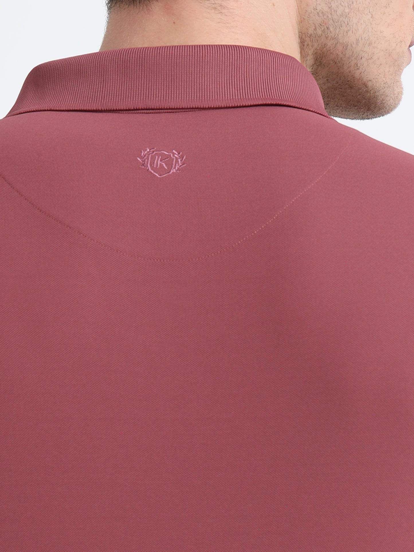 Premium Polo T-Shirt – Dusty Rose