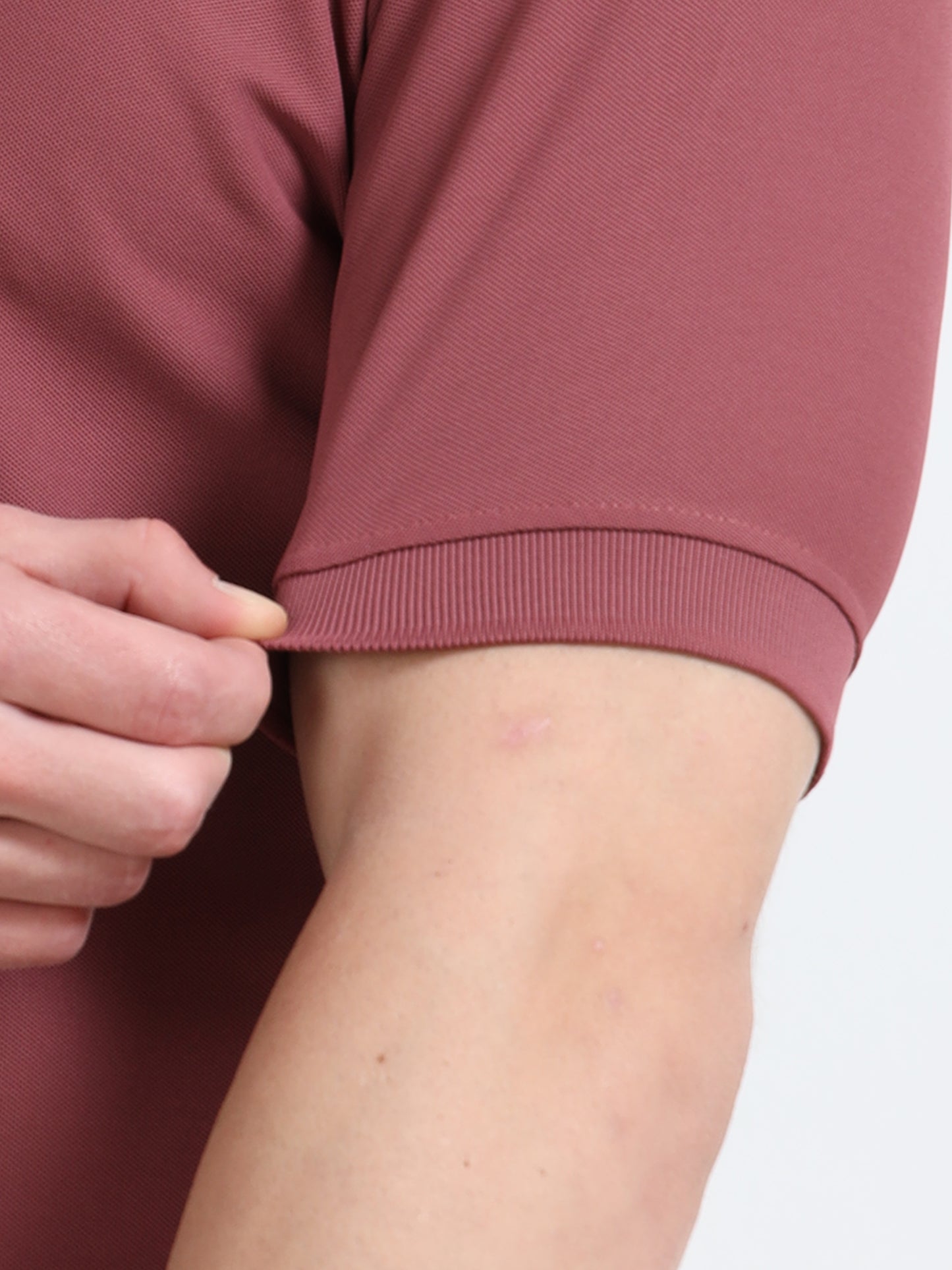 Premium Polo T-Shirt – Dusty Rose