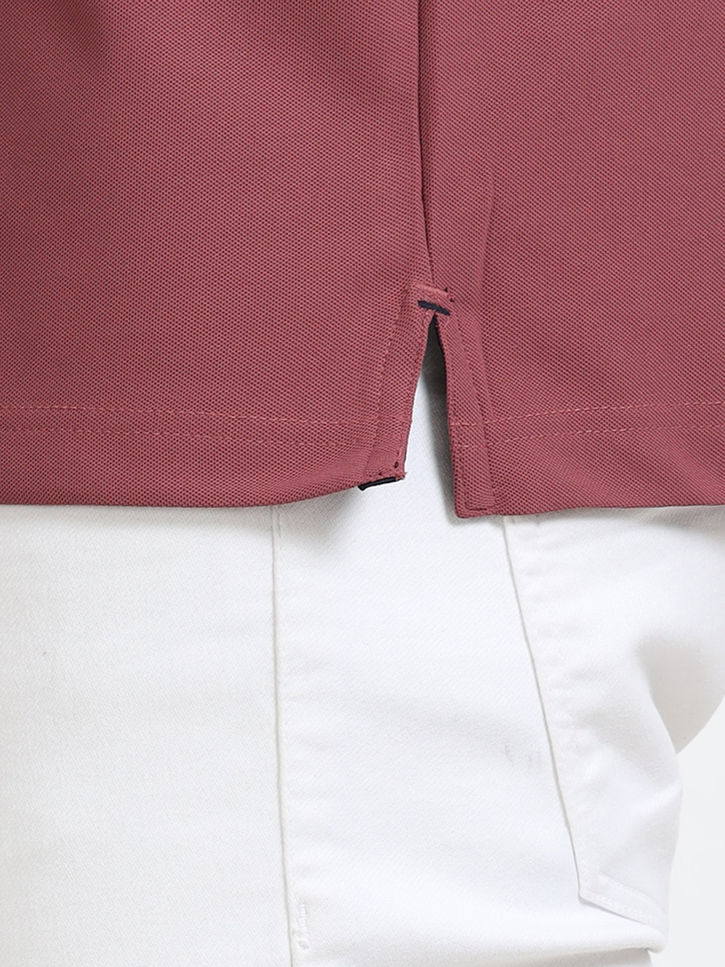 Premium Polo T-Shirt – Dusty Rose