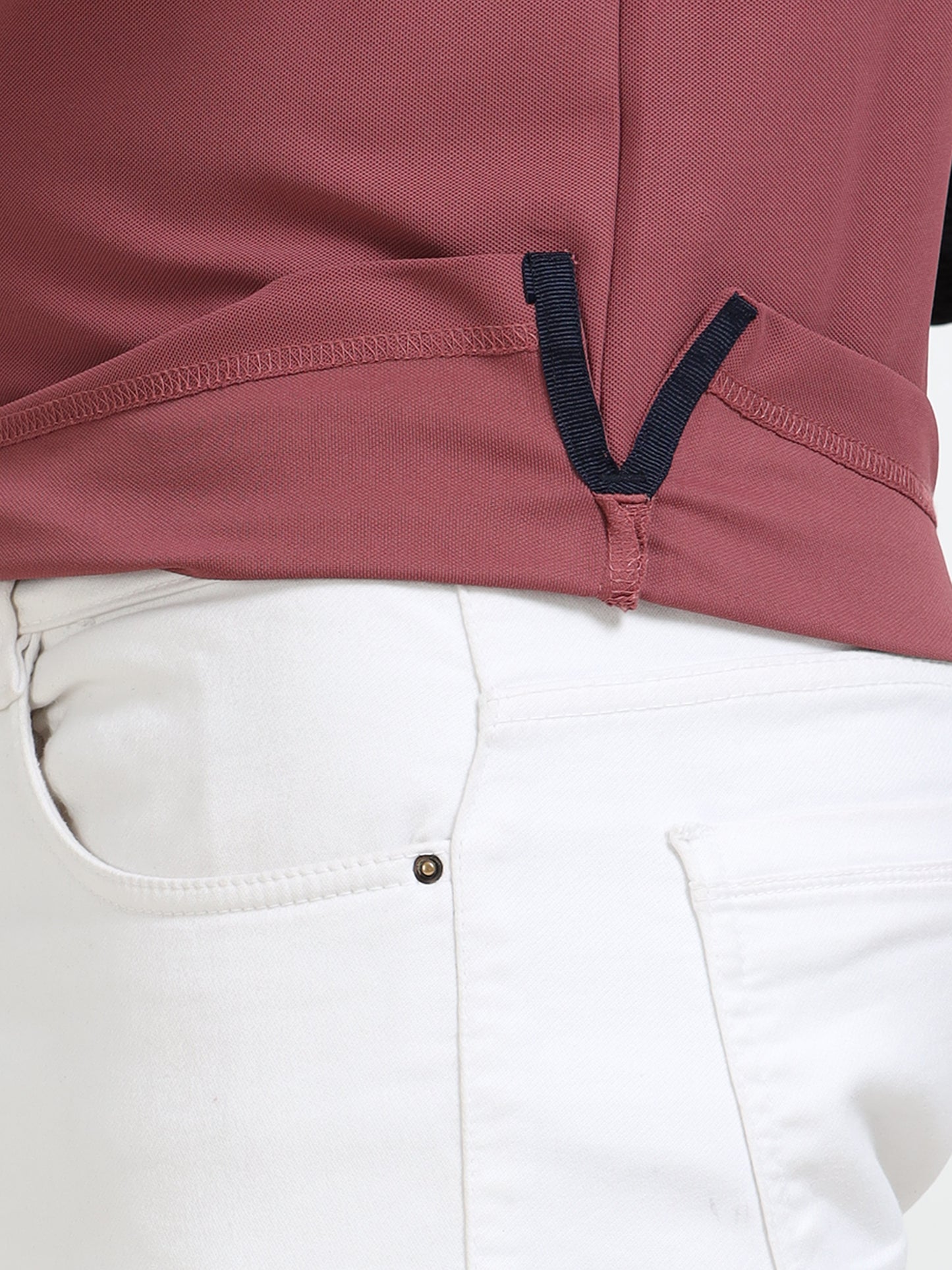 Premium Polo T-Shirt – Dusty Rose