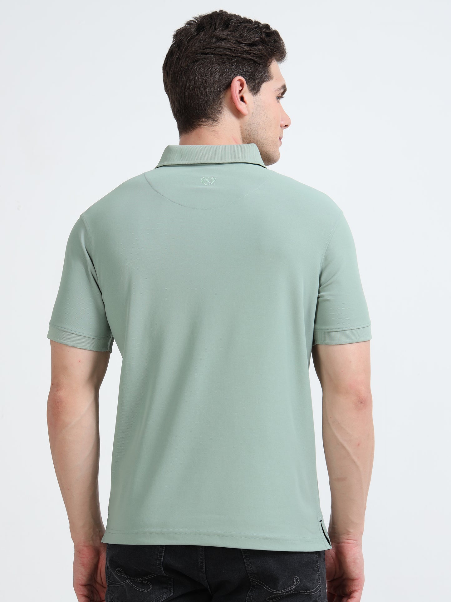 Premium Polo T-Shirt – Misty Sage
