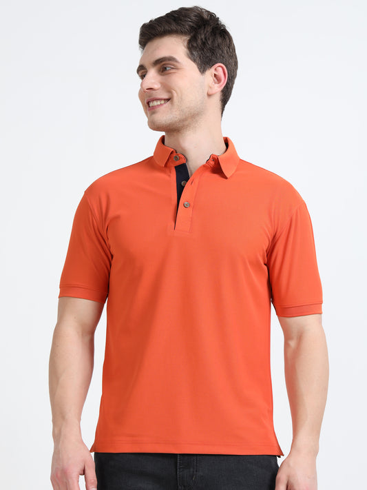 Premium Polo T-Shirt – Rocher Orange