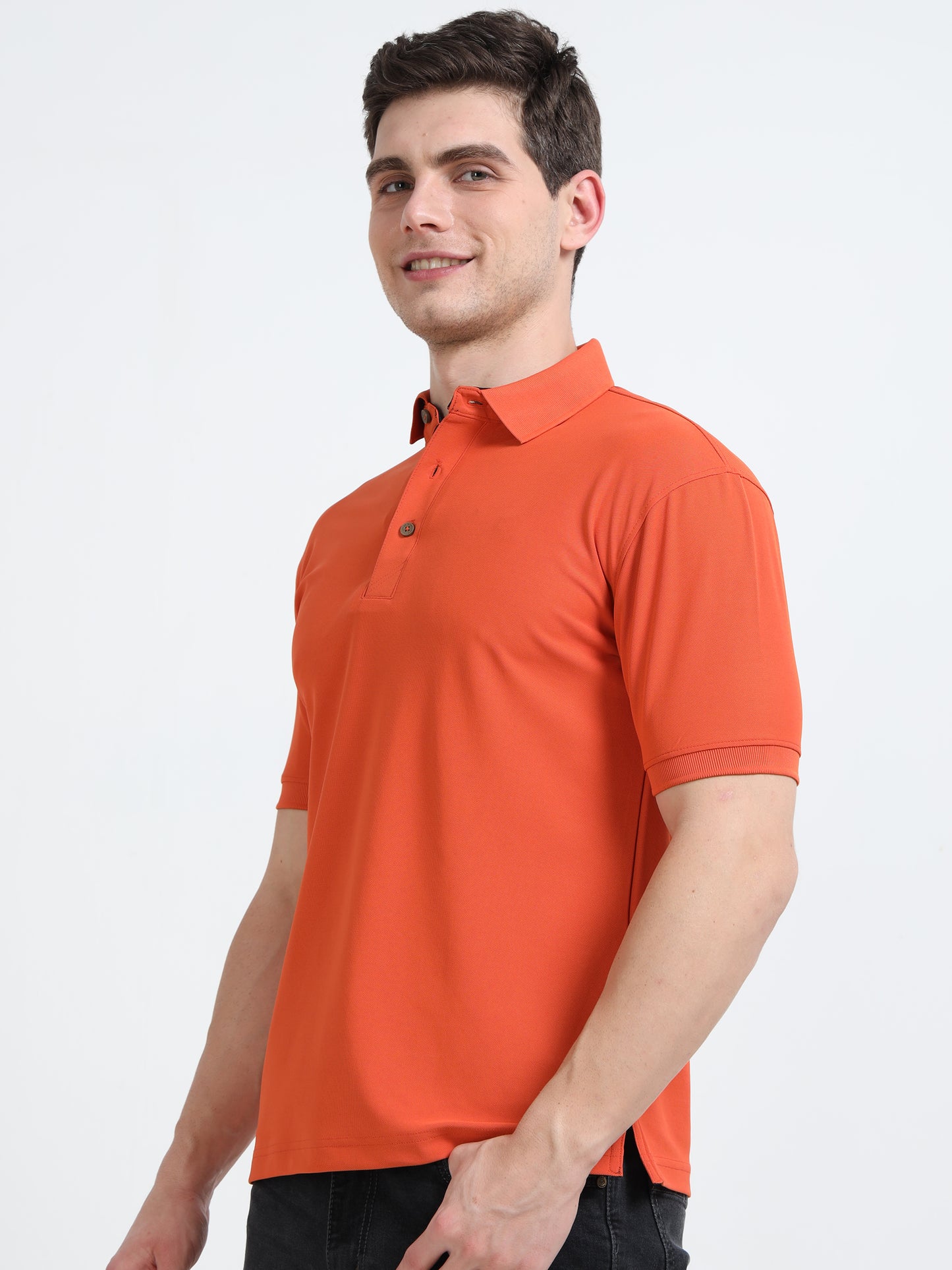 Premium Polo T-Shirt – Rocher Orange