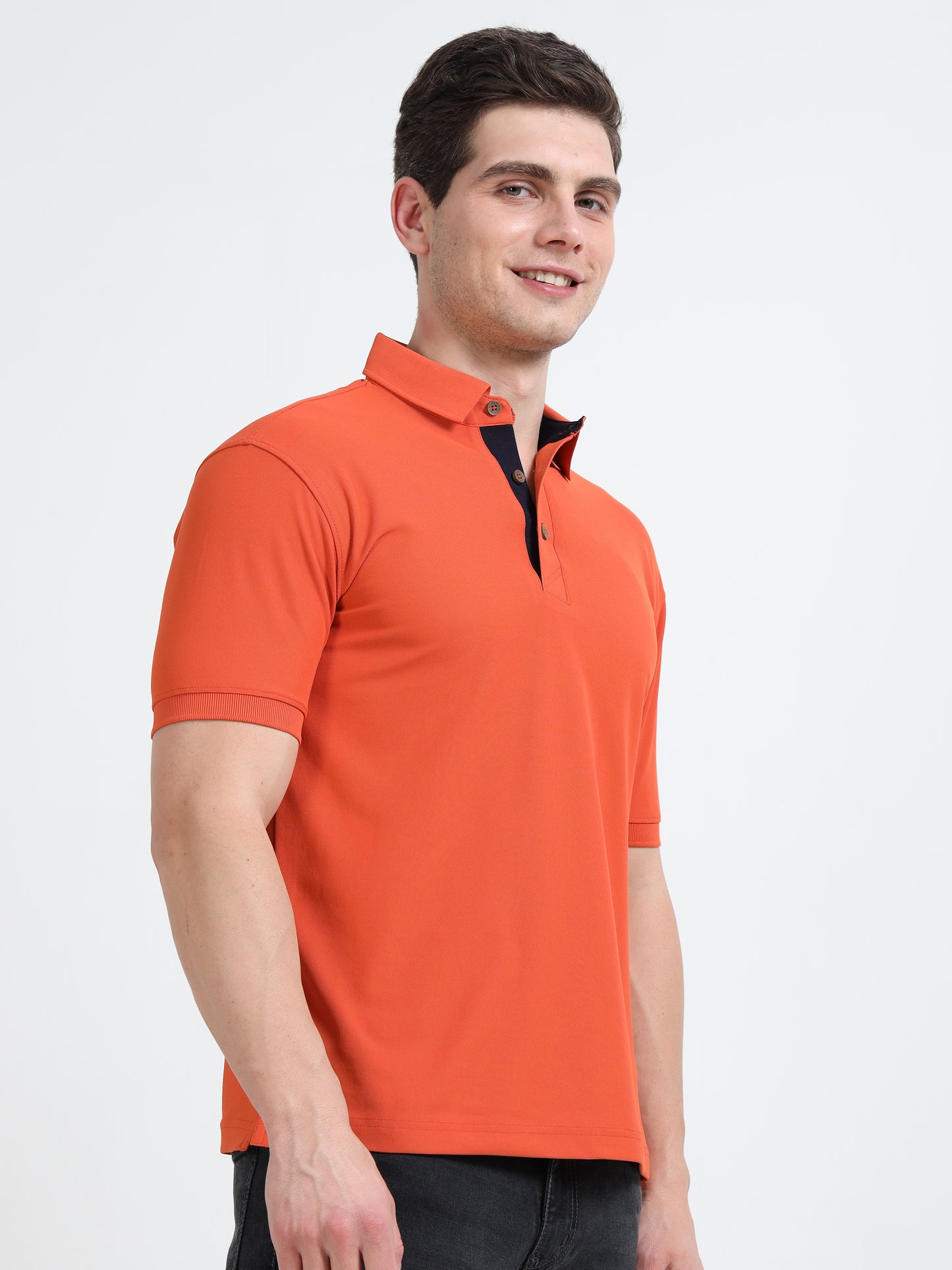 Premium Polo T-Shirt – Rocher Orange