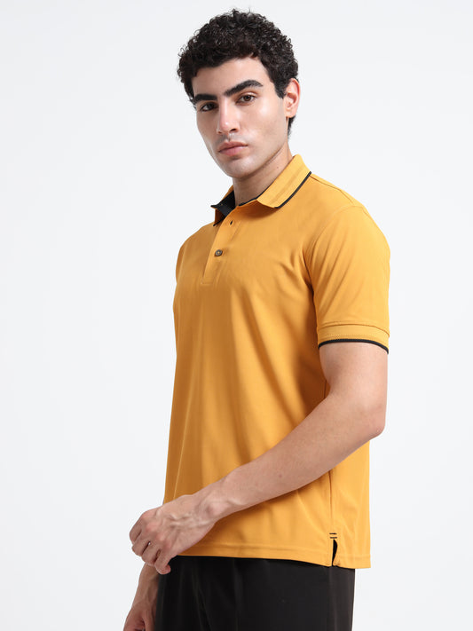 Premium Polo T-Shirt – Mustard Yellow Classic Edition