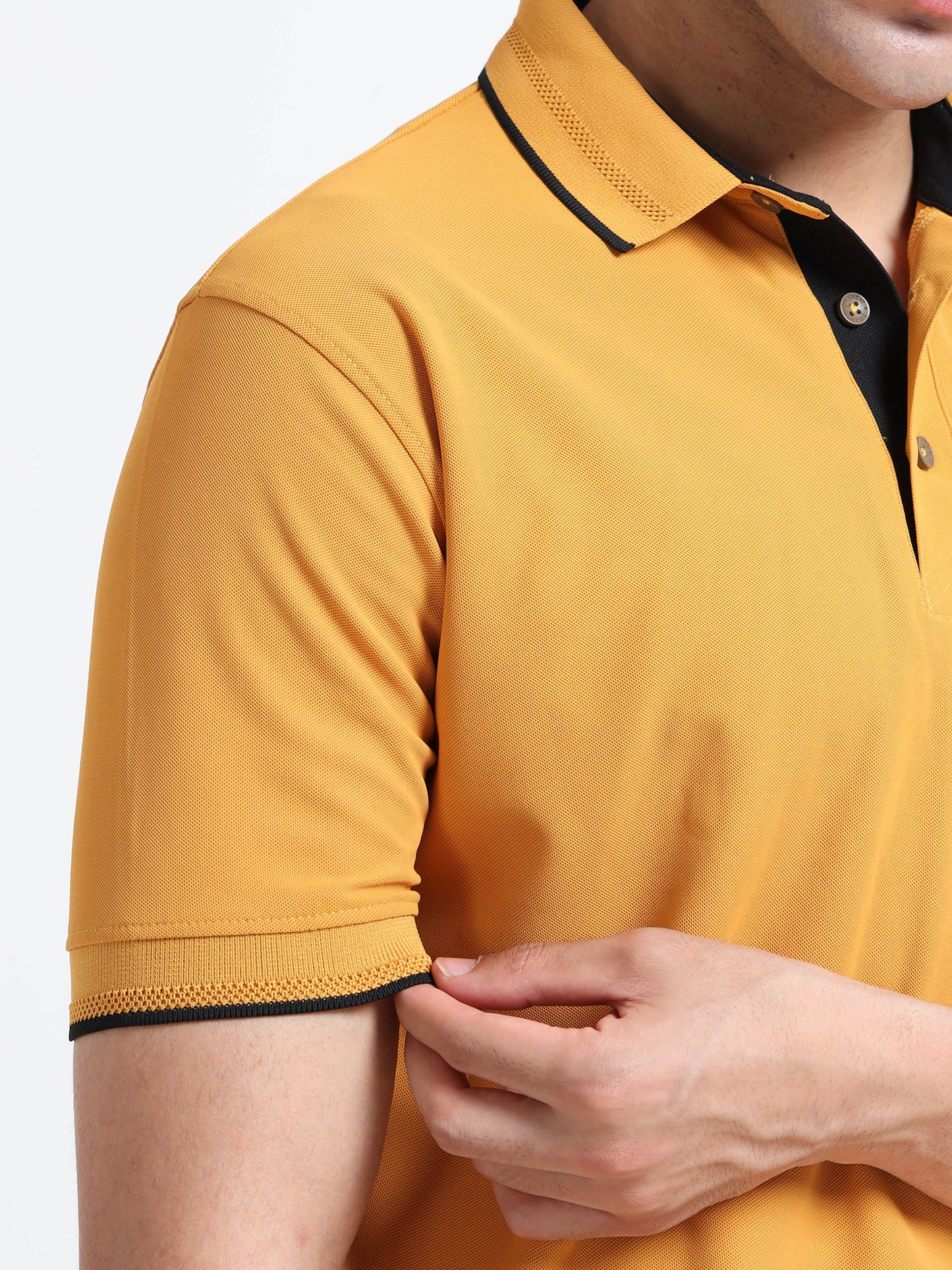 Premium Polo T-Shirt – Mustard Yellow Classic Edition