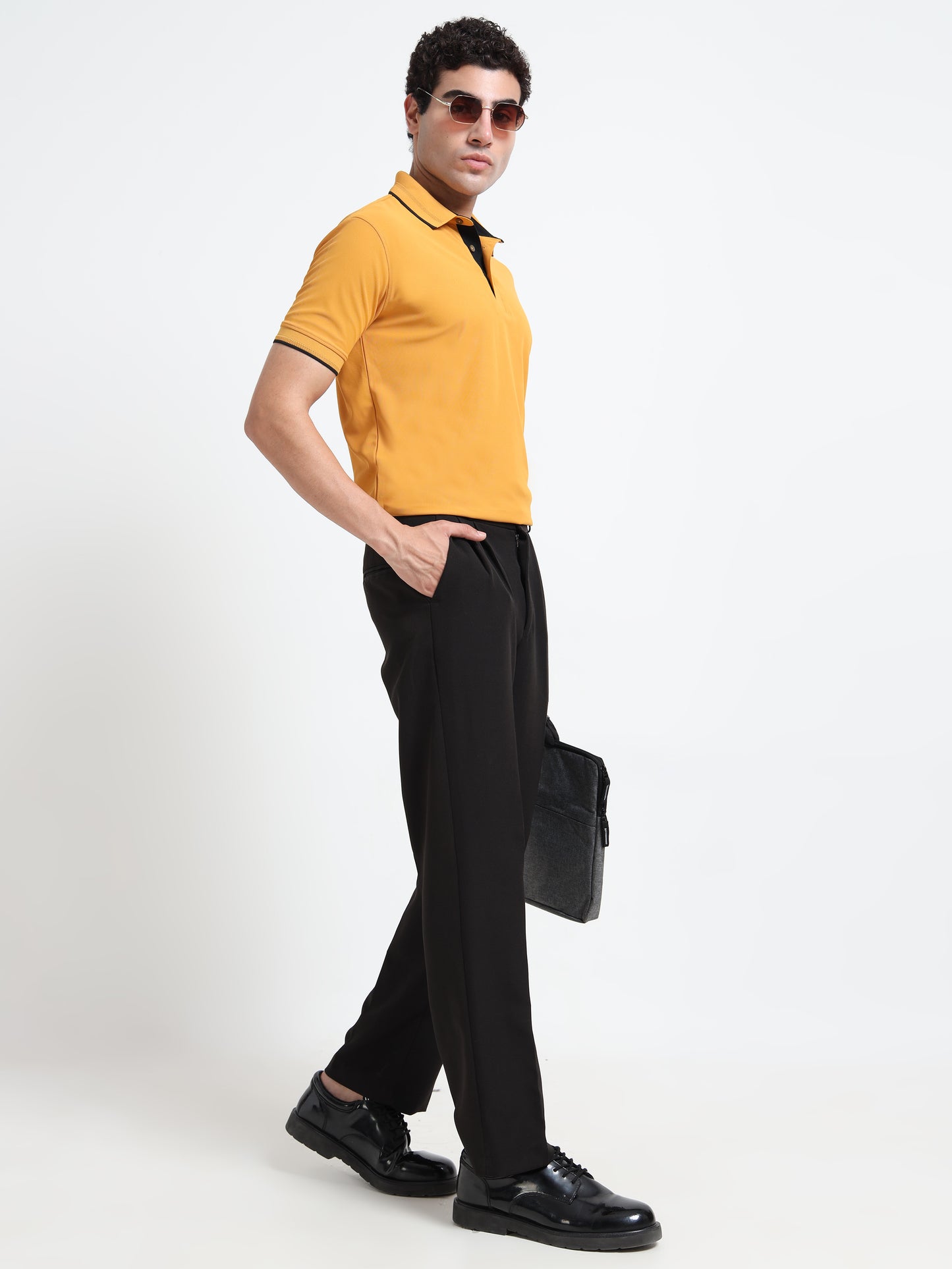 Premium Polo T-Shirt – Mustard Yellow Classic Edition