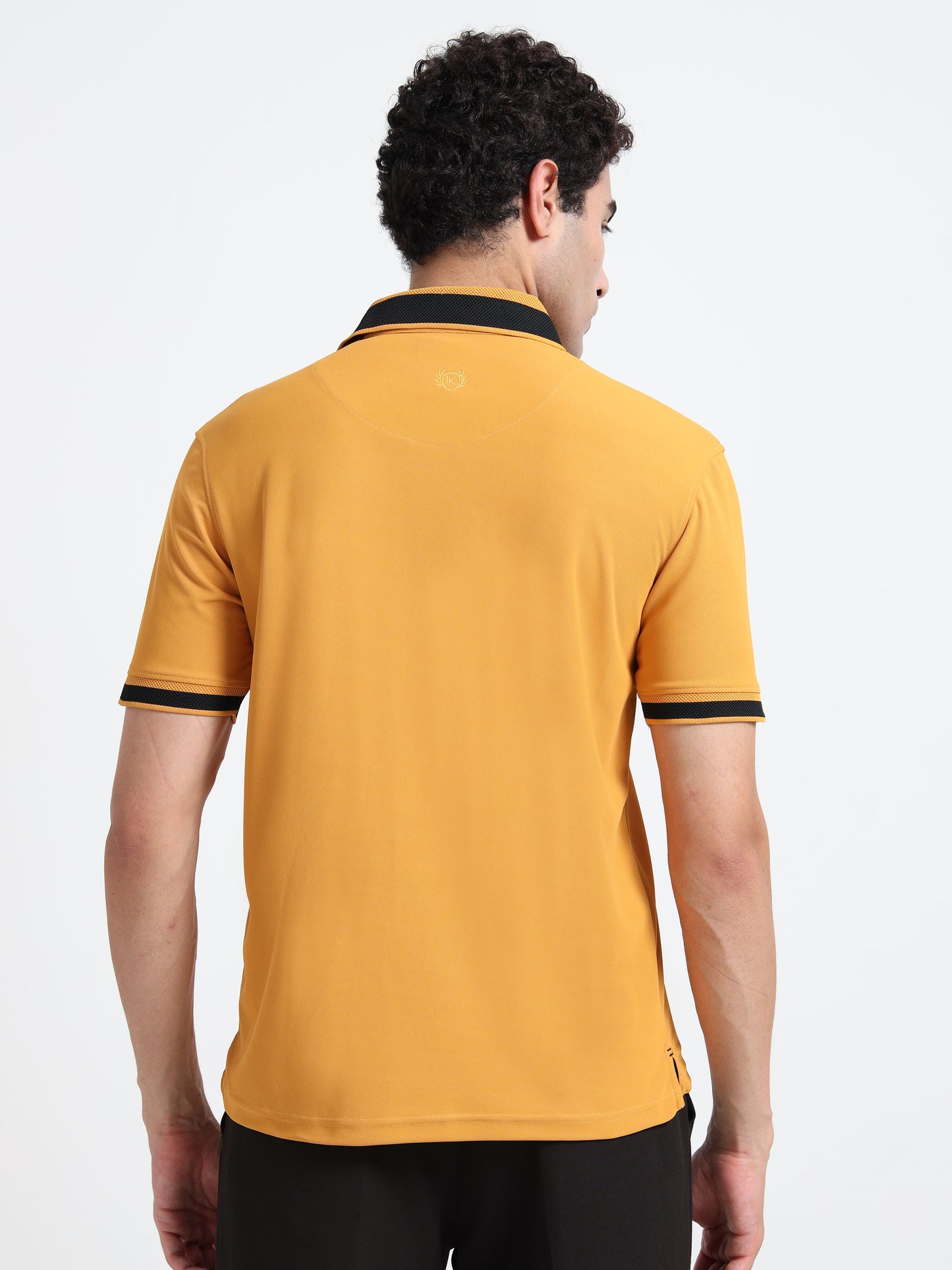 Premium Polo T-Shirt – Mustard Yellow Contrast Edition