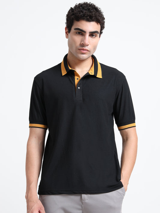 Premium Polo T-Shirt – Black Gold Edition