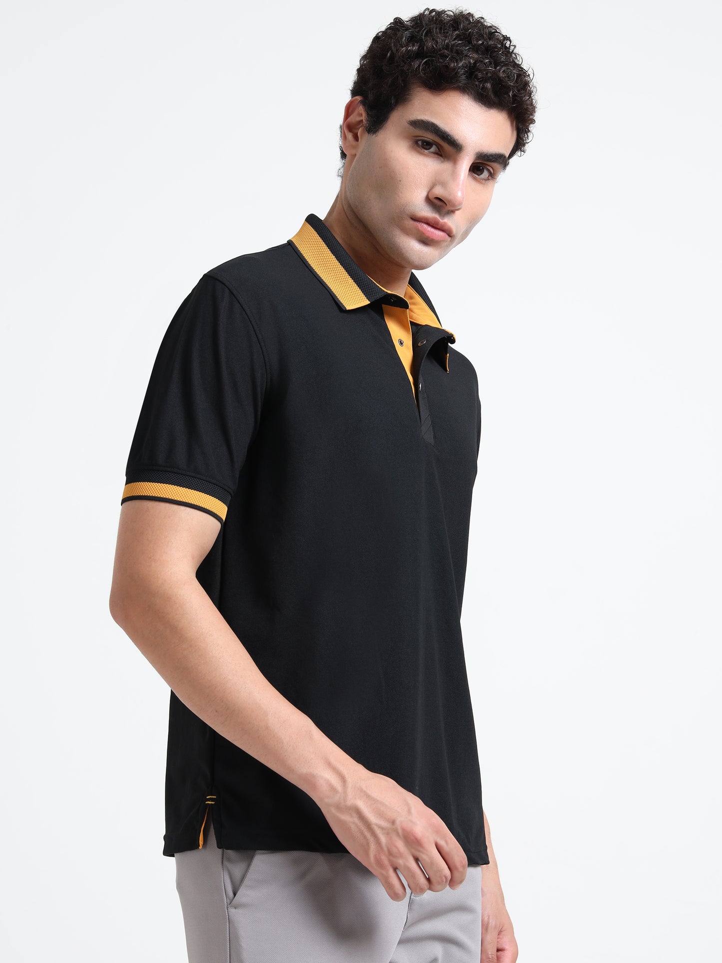 Premium Polo T-Shirt – Black Gold Edition