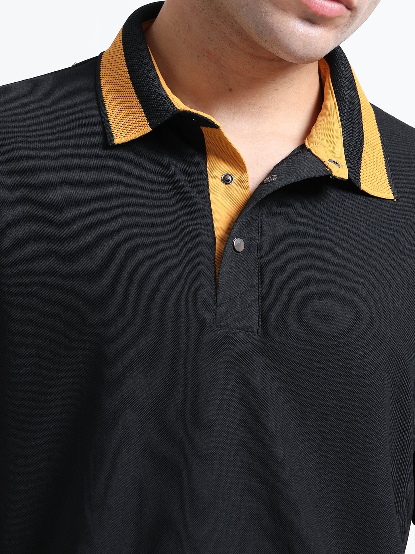 Premium Polo T-Shirt – Black Gold Edition