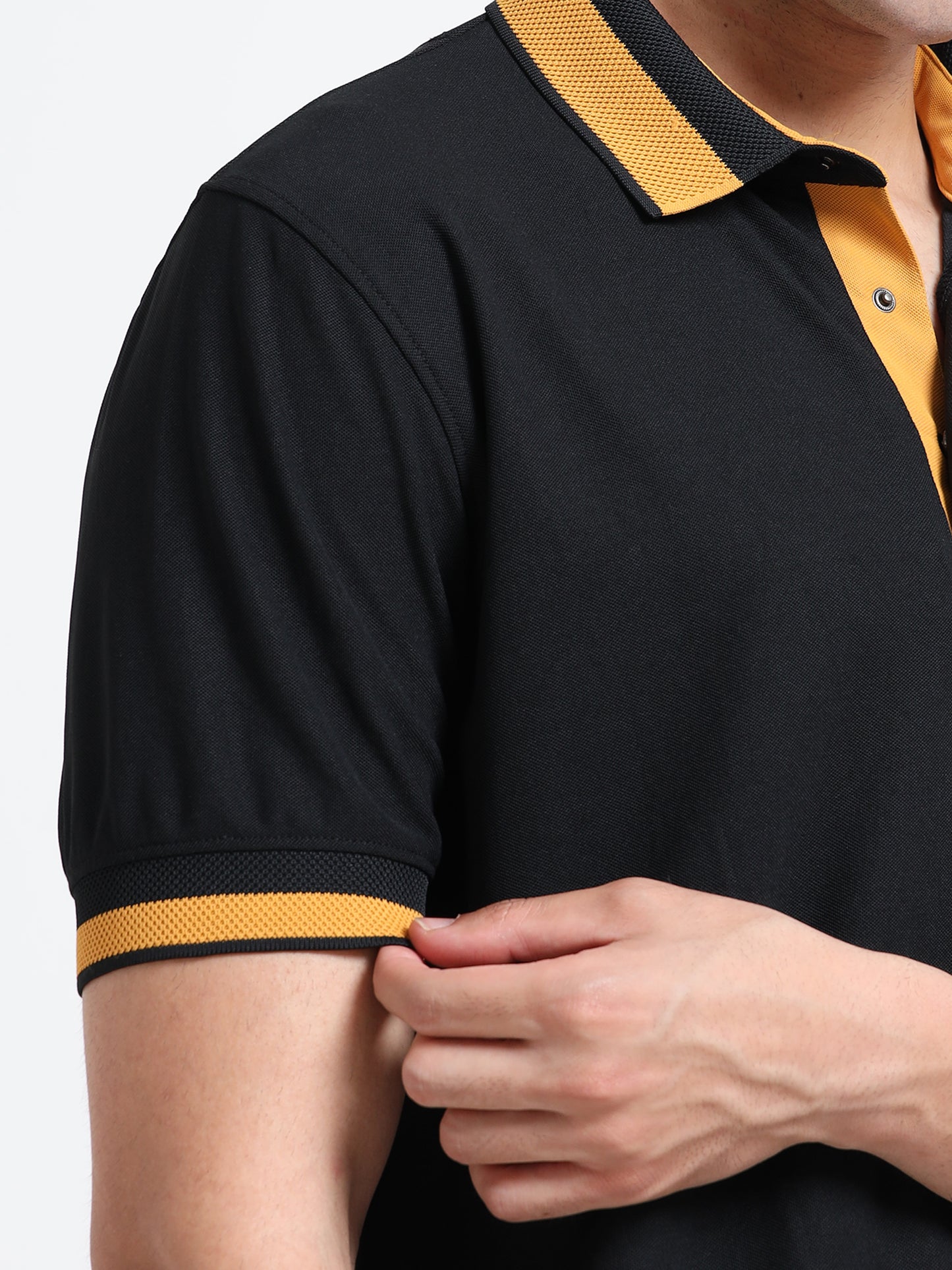 Premium Polo T-Shirt – Black Gold Edition