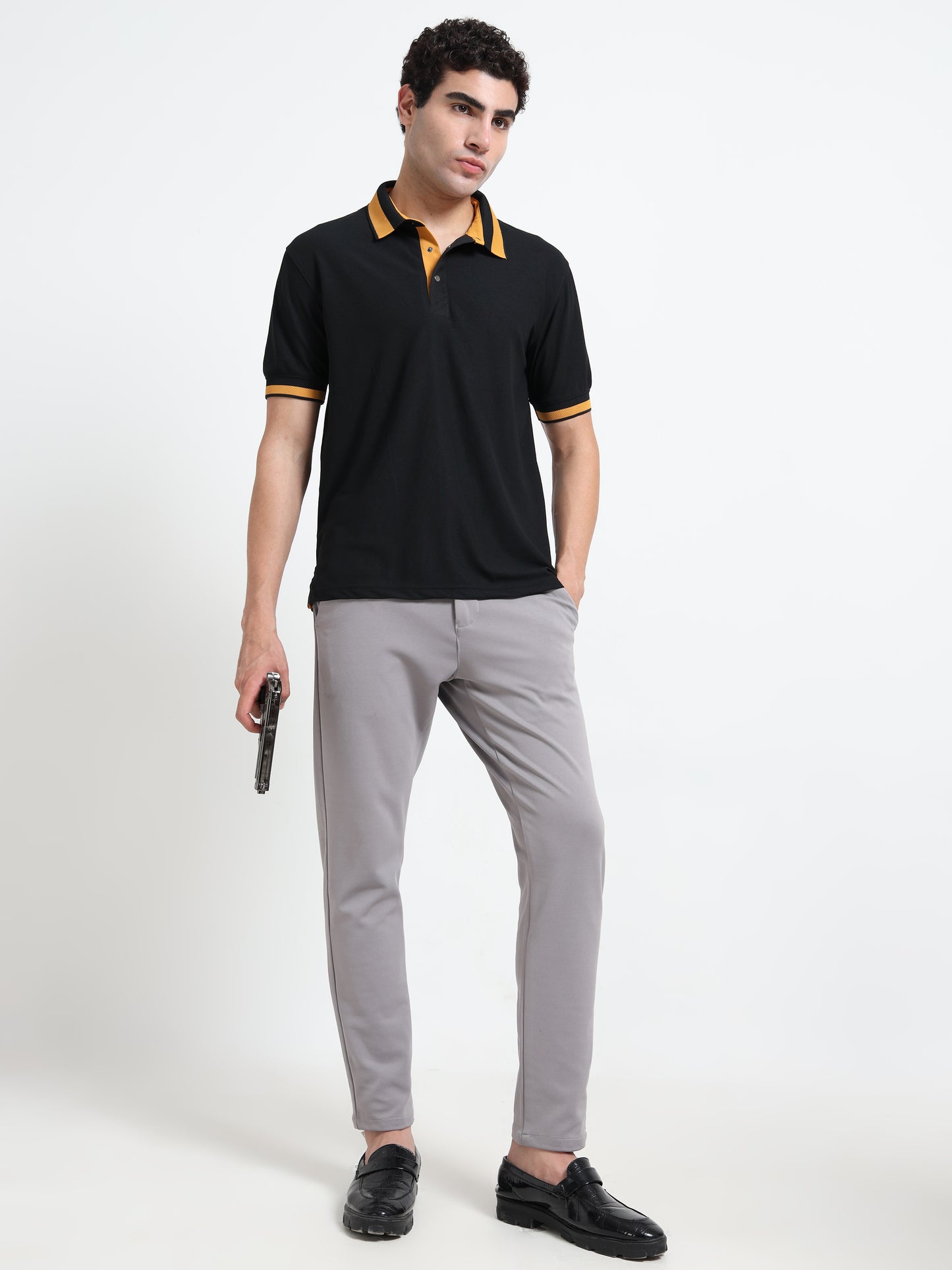 Premium Polo T-Shirt – Black Gold Edition