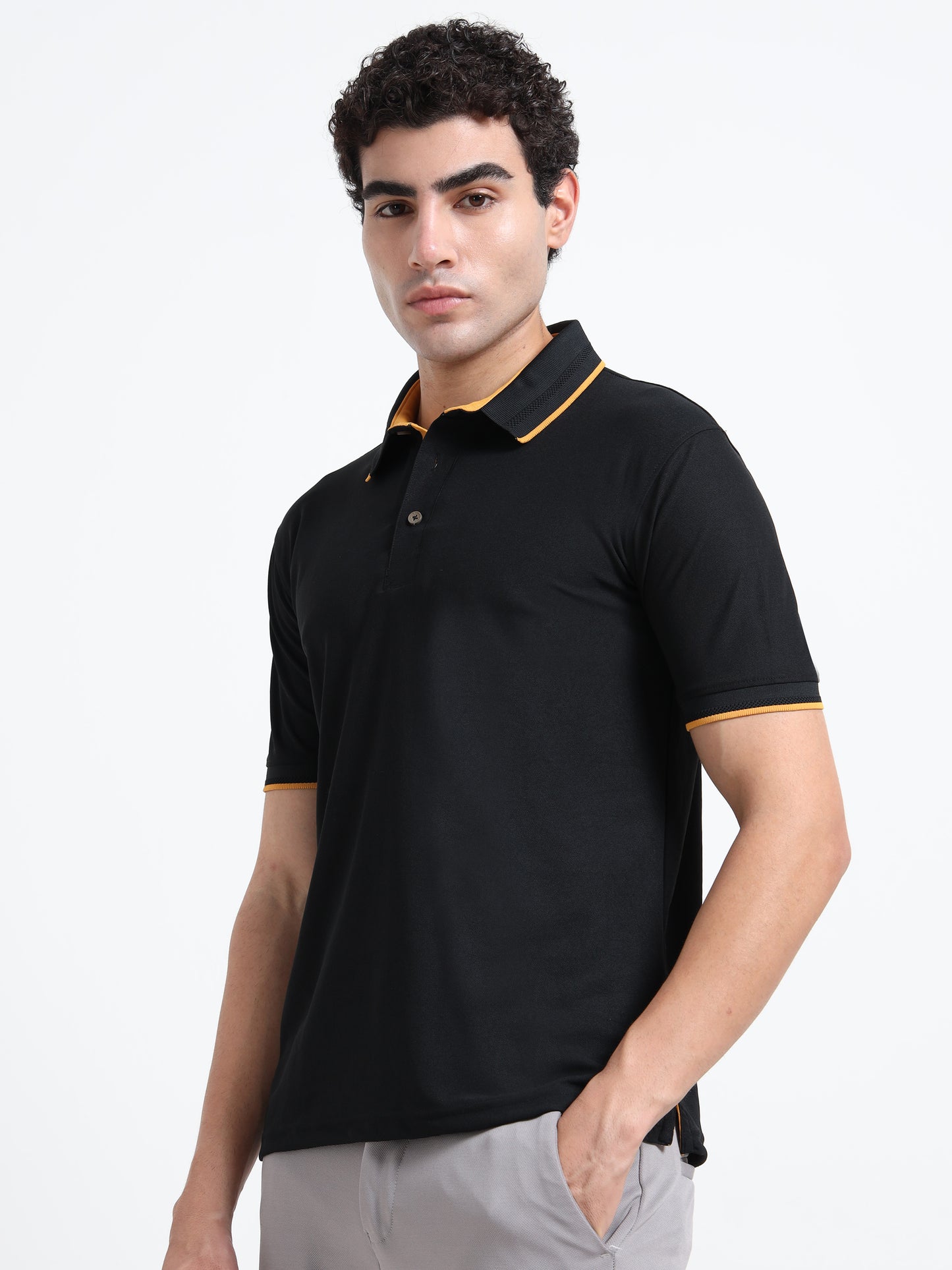 Premium Polo T-Shirt – Black Contrast Edition