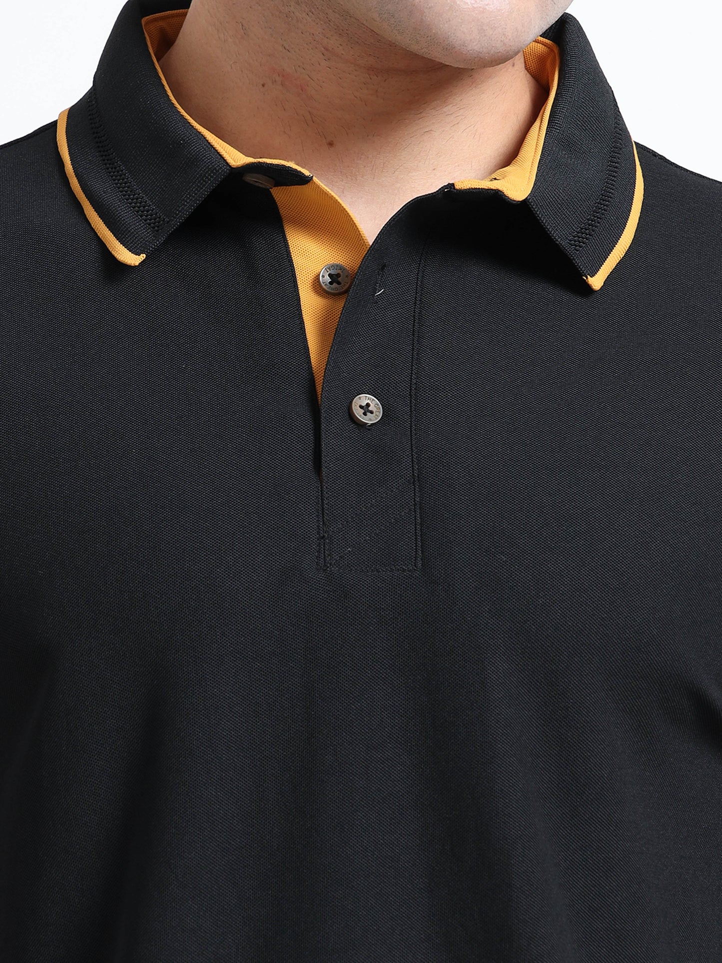 Premium Polo T-Shirt – Black Contrast Edition