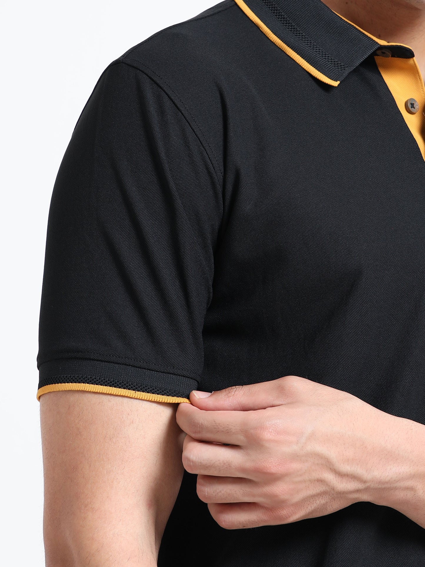 Premium Polo T-Shirt – Black Contrast Edition