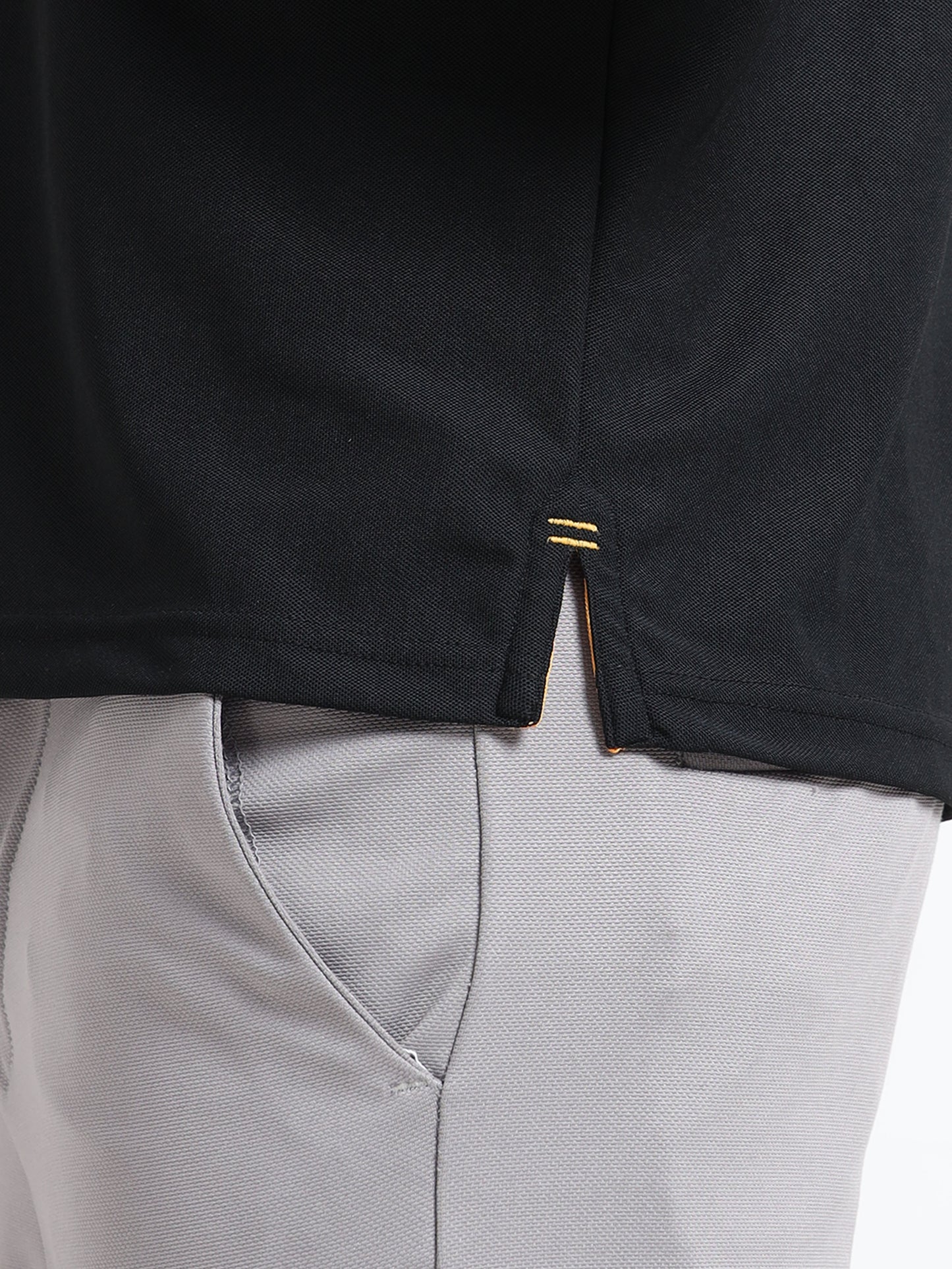 Premium Polo T-Shirt – Black Contrast Edition