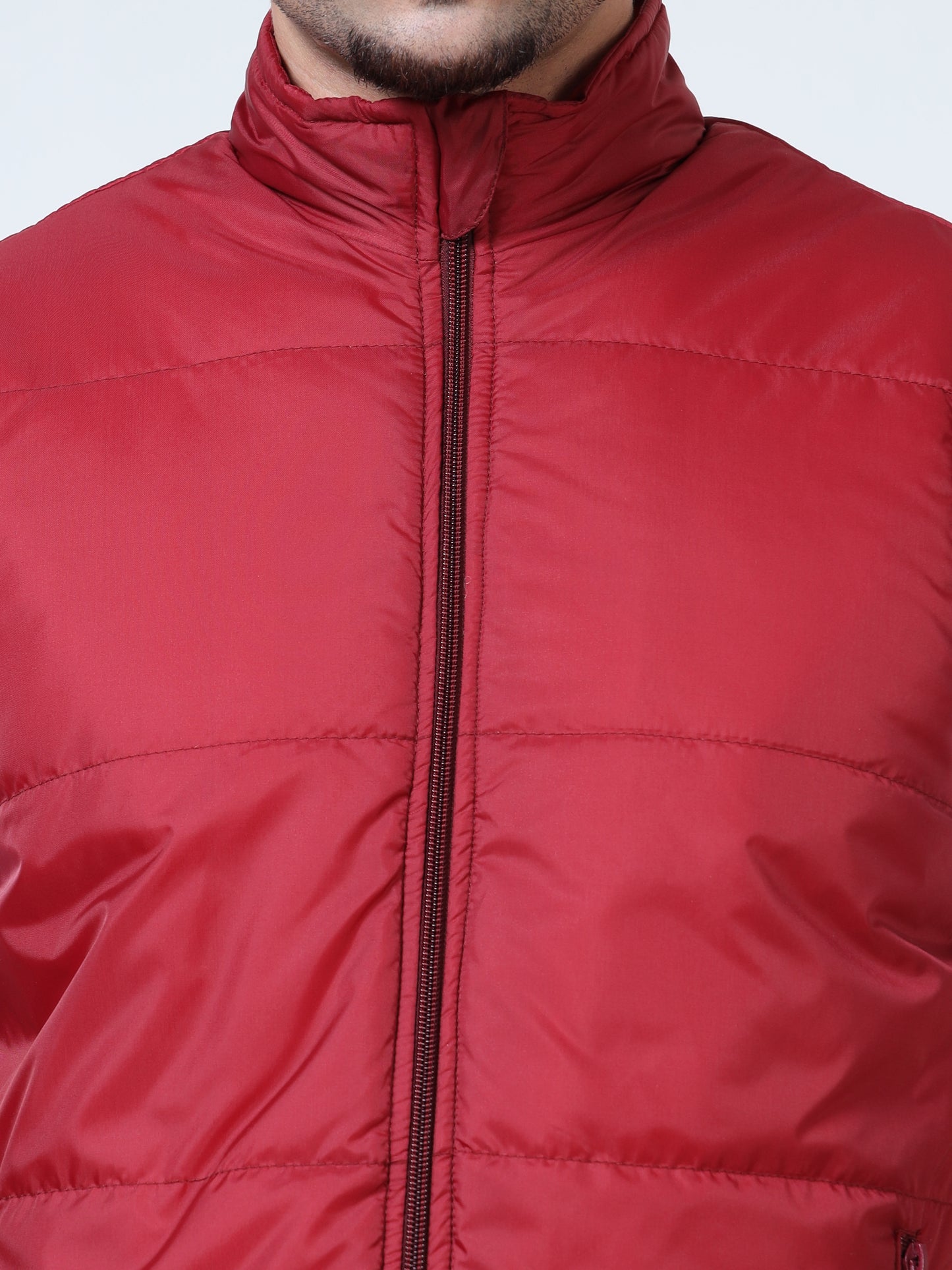 Puffer Sleeveless Jacket – Cherry Red