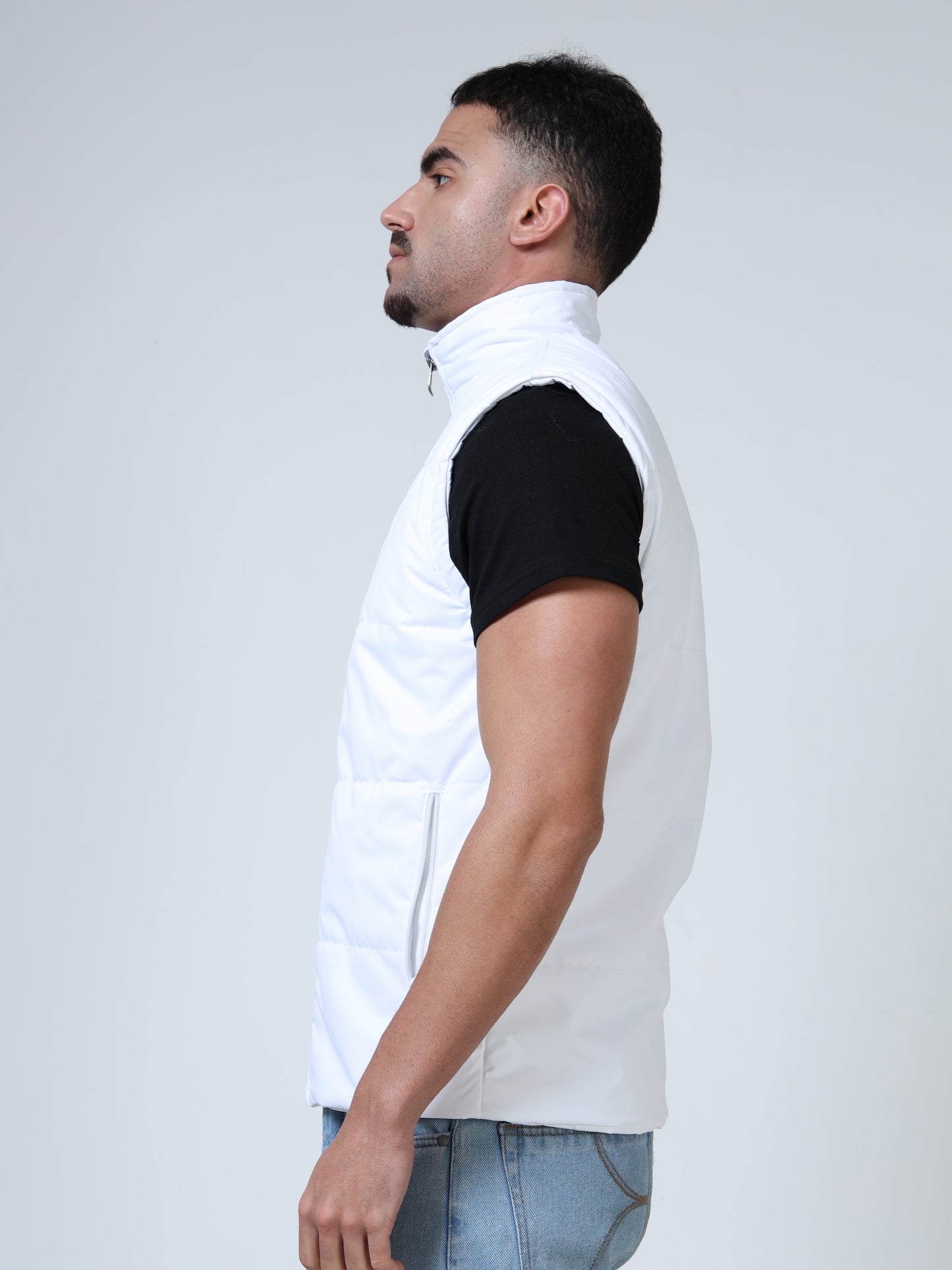 Puffer Sleeveless Jacket – Aura Of  White