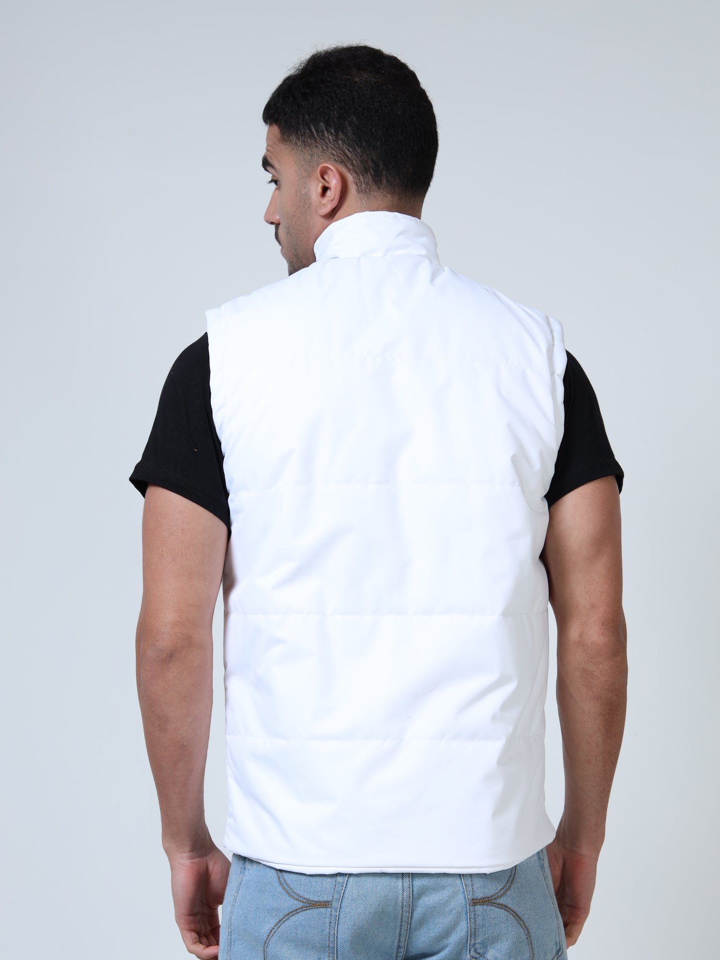 Puffer Sleeveless Jacket – Aura Of  White