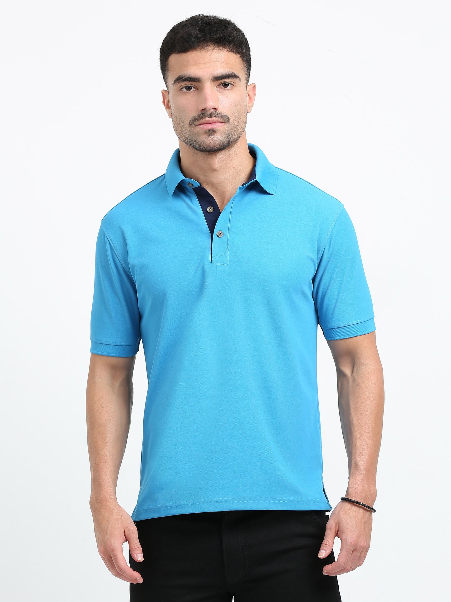 Premium Polo T-Shirt – Capri Blue