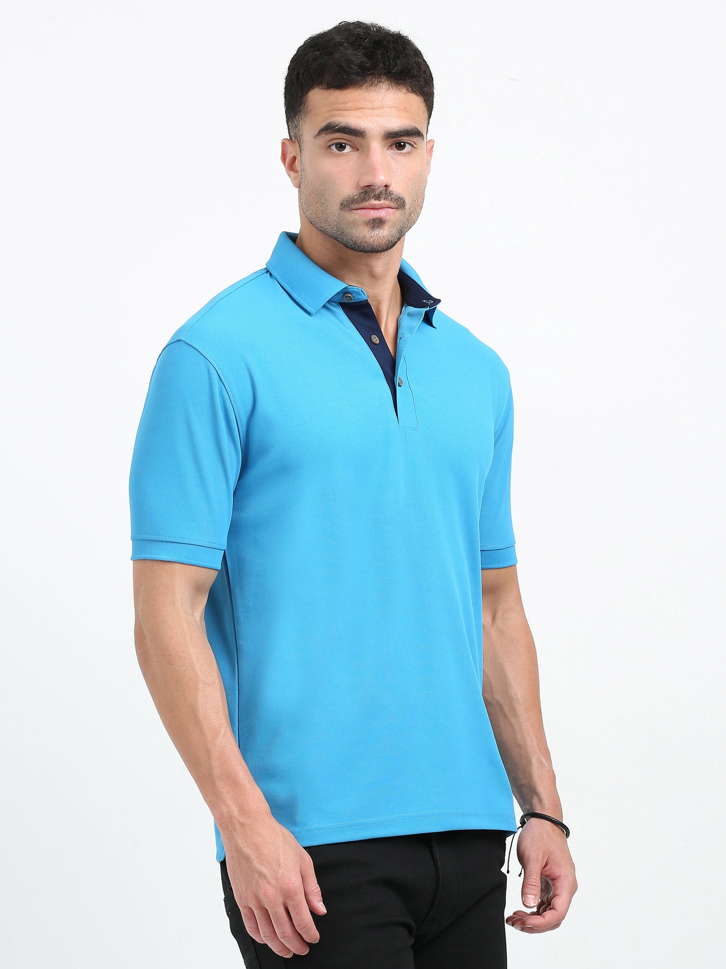 Premium Polo T-Shirt – Capri Blue