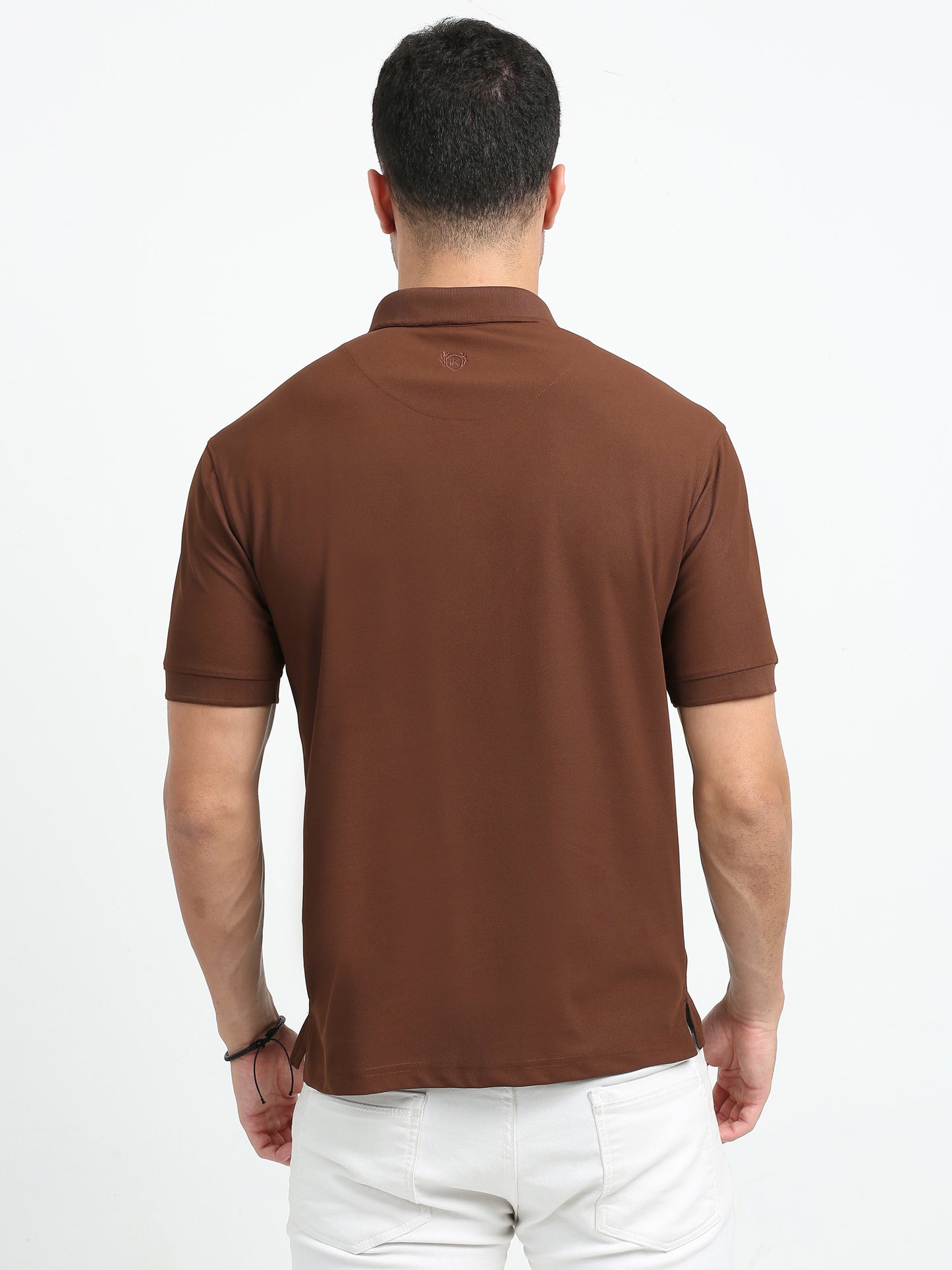 Premium Polo T-Shirt – Coco Brown