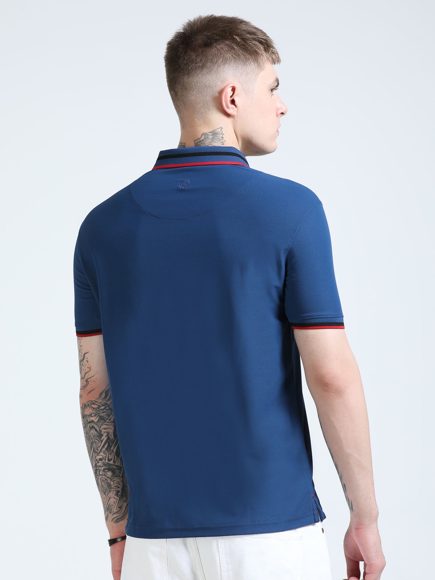 Premium Polo T-Shirt – Teal Trio