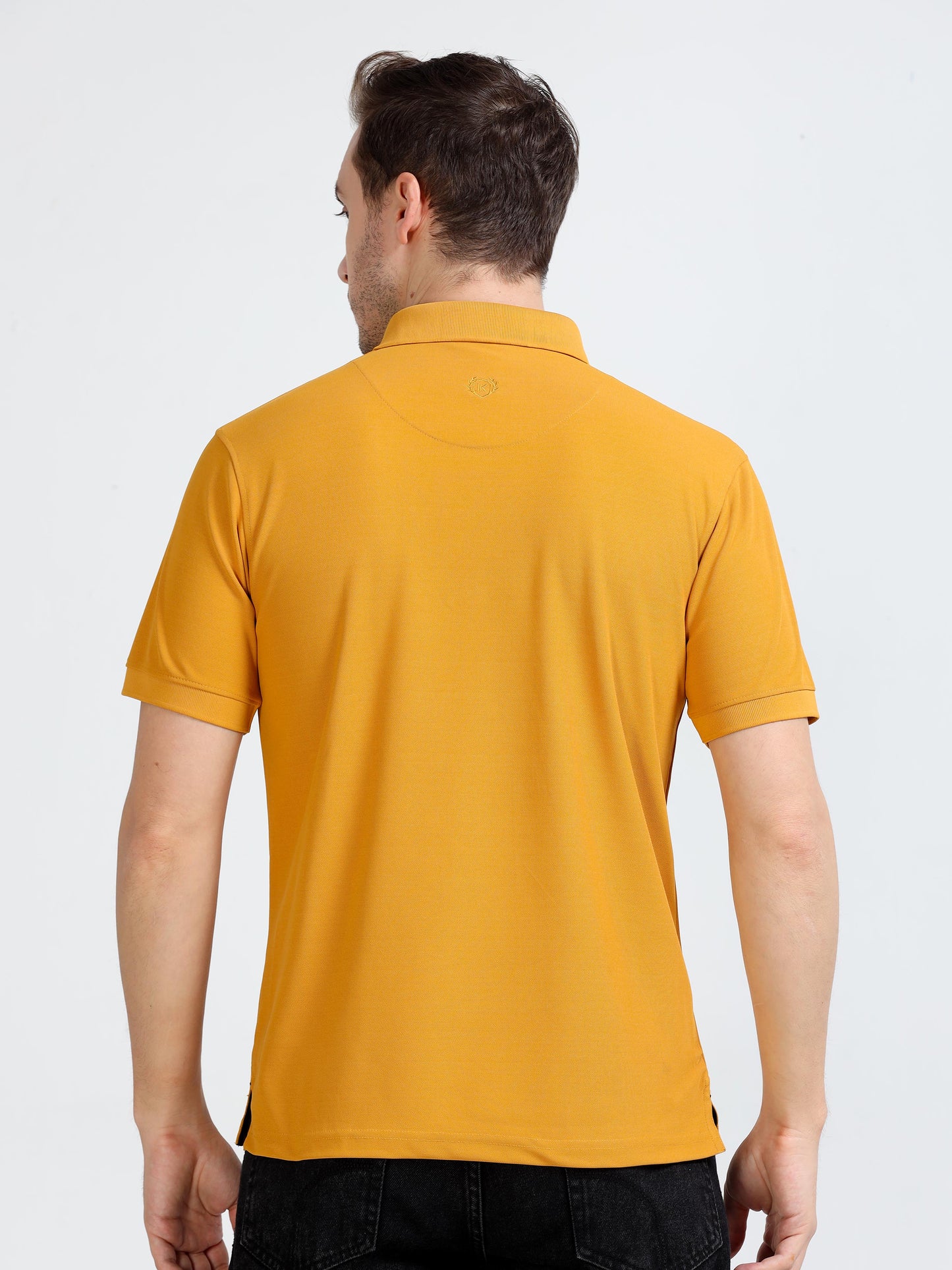 Premium Polo T-Shirt – Mustard Yellow