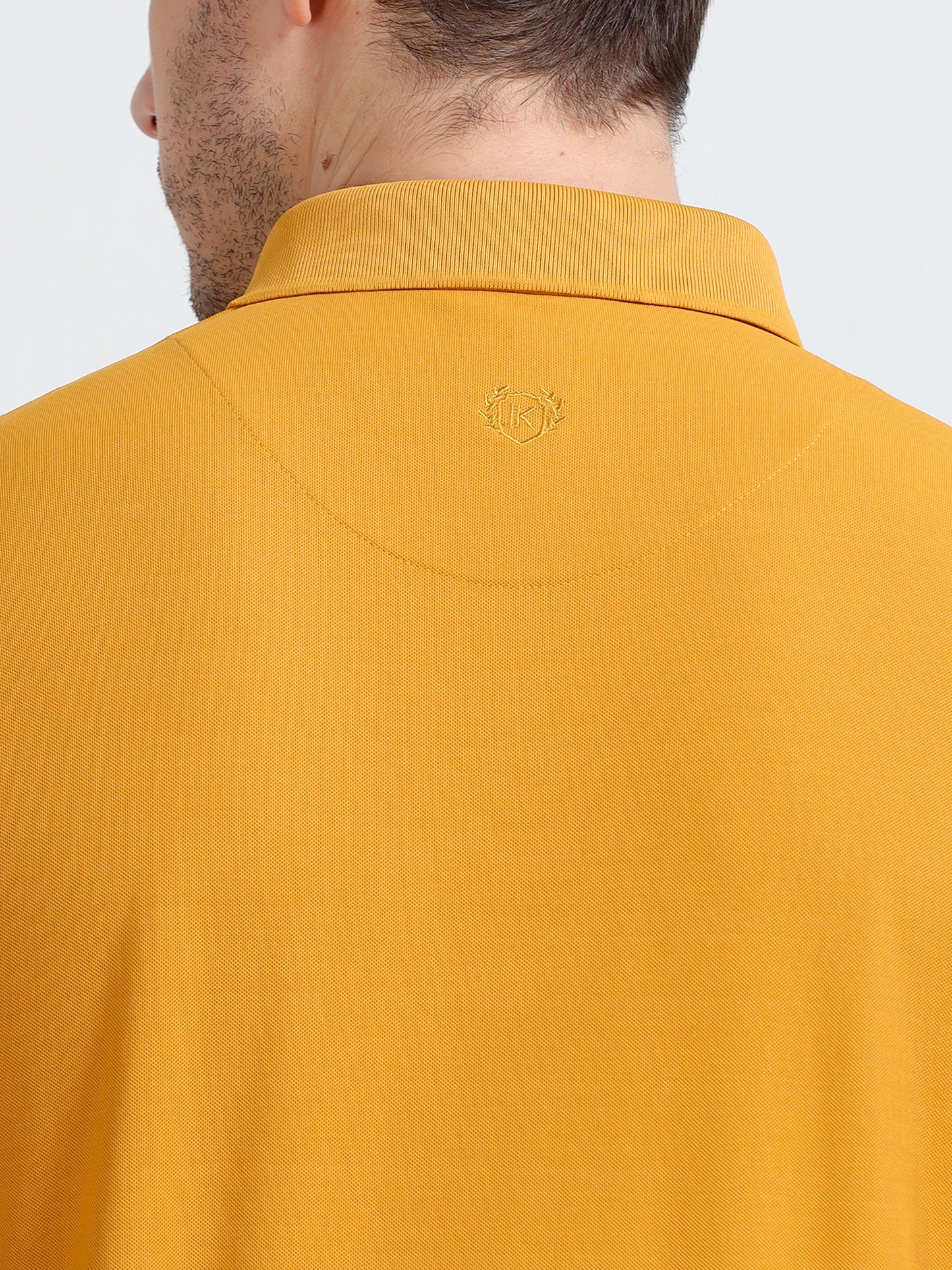 Premium Polo T-Shirt – Mustard Yellow