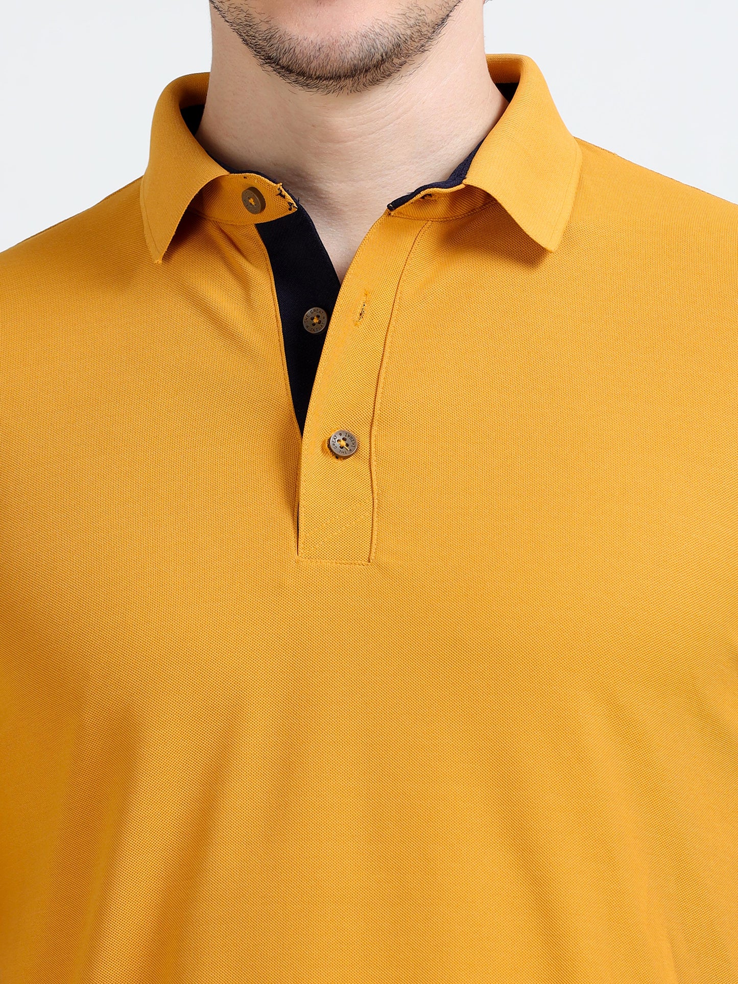 Premium Polo T-Shirt – Mustard Yellow