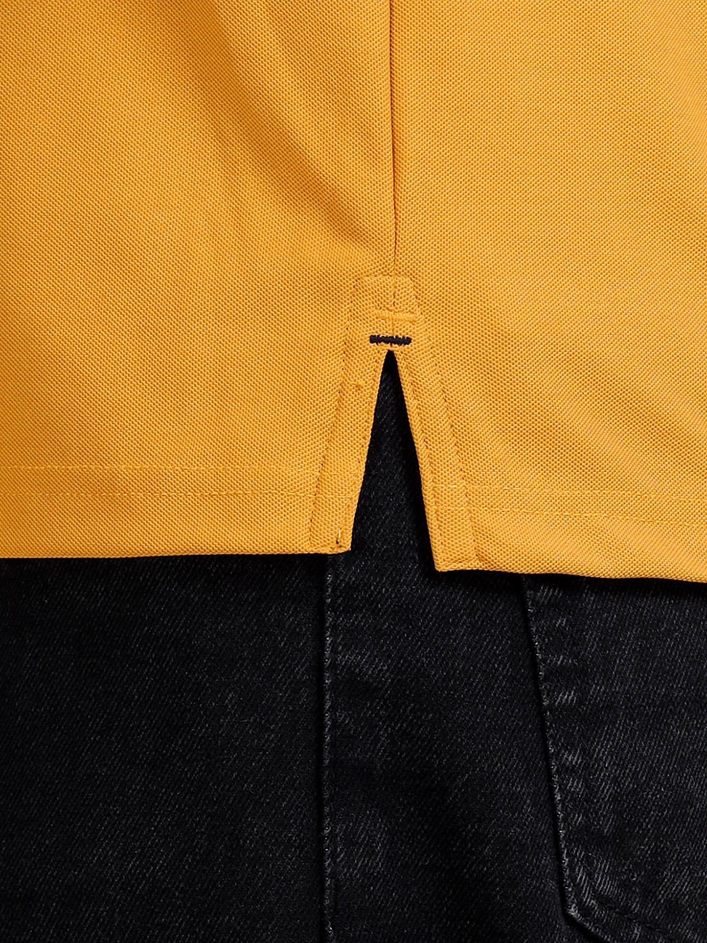 Premium Polo T-Shirt – Mustard Yellow