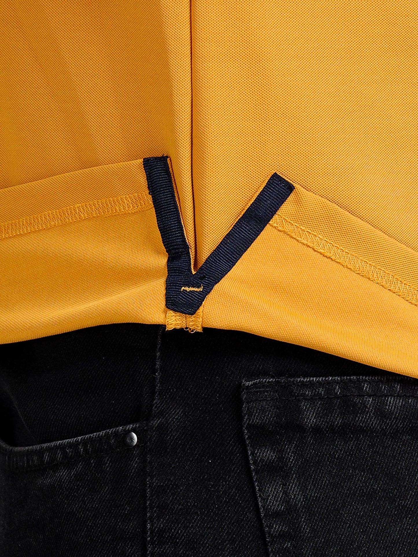 Premium Polo T-Shirt – Mustard Yellow