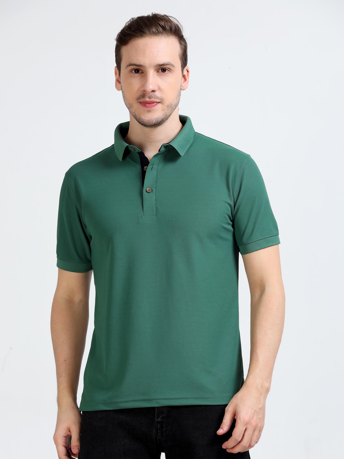 Premium Polo T-Shirt – Apple Green
