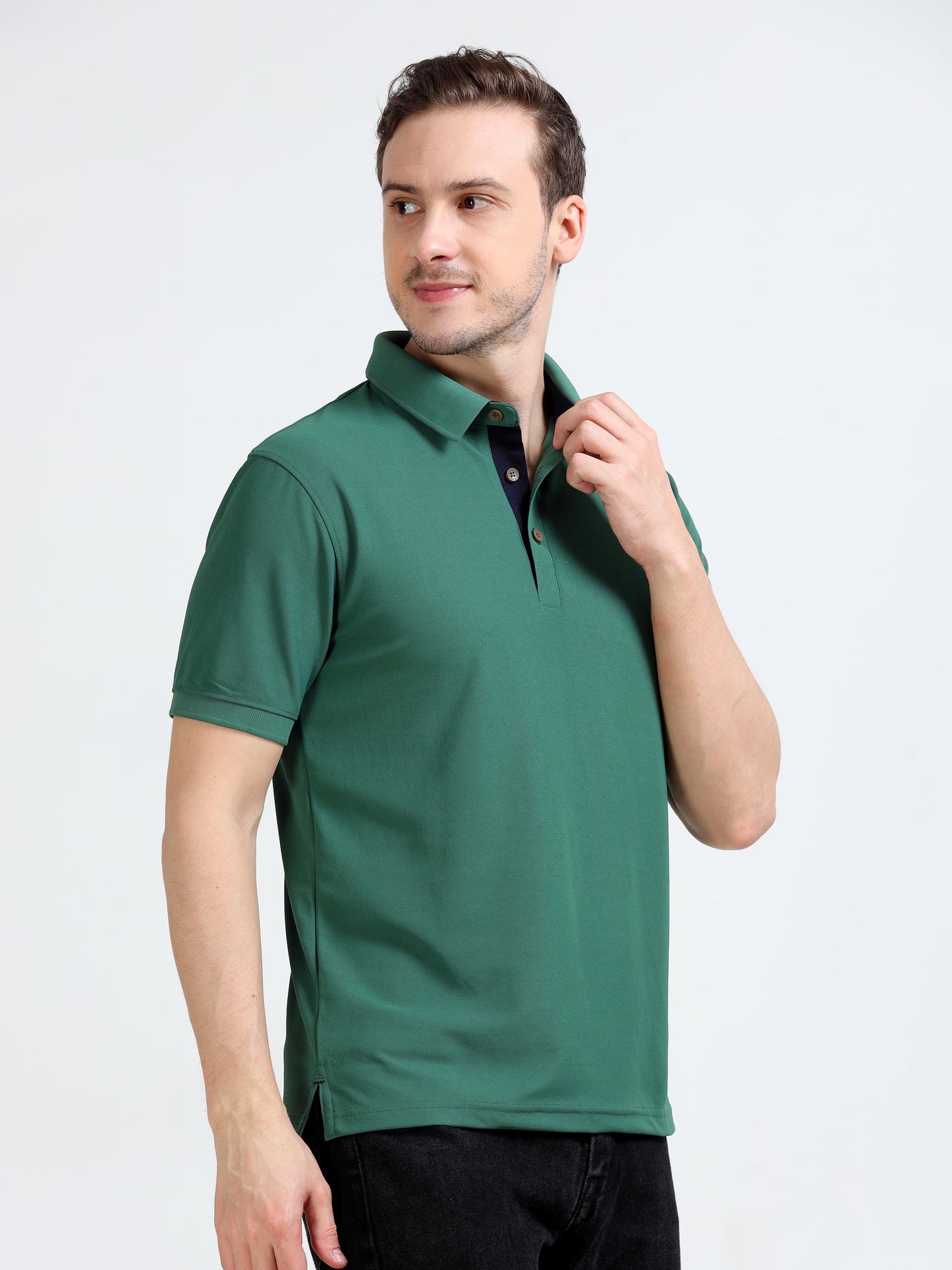 Premium Polo T-Shirt – Apple Green