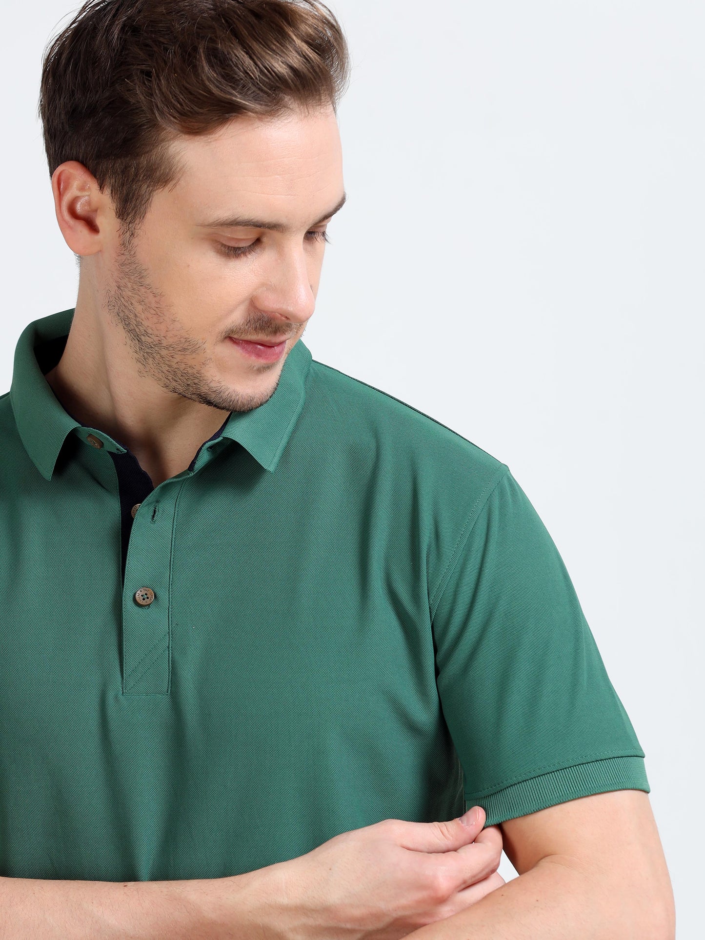 Premium Polo T-Shirt – Apple Green