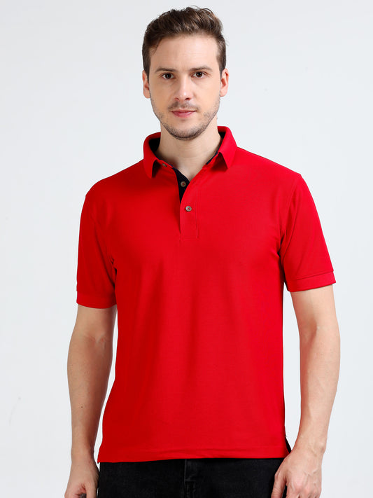 Premium Polo T-Shirt – MI Red