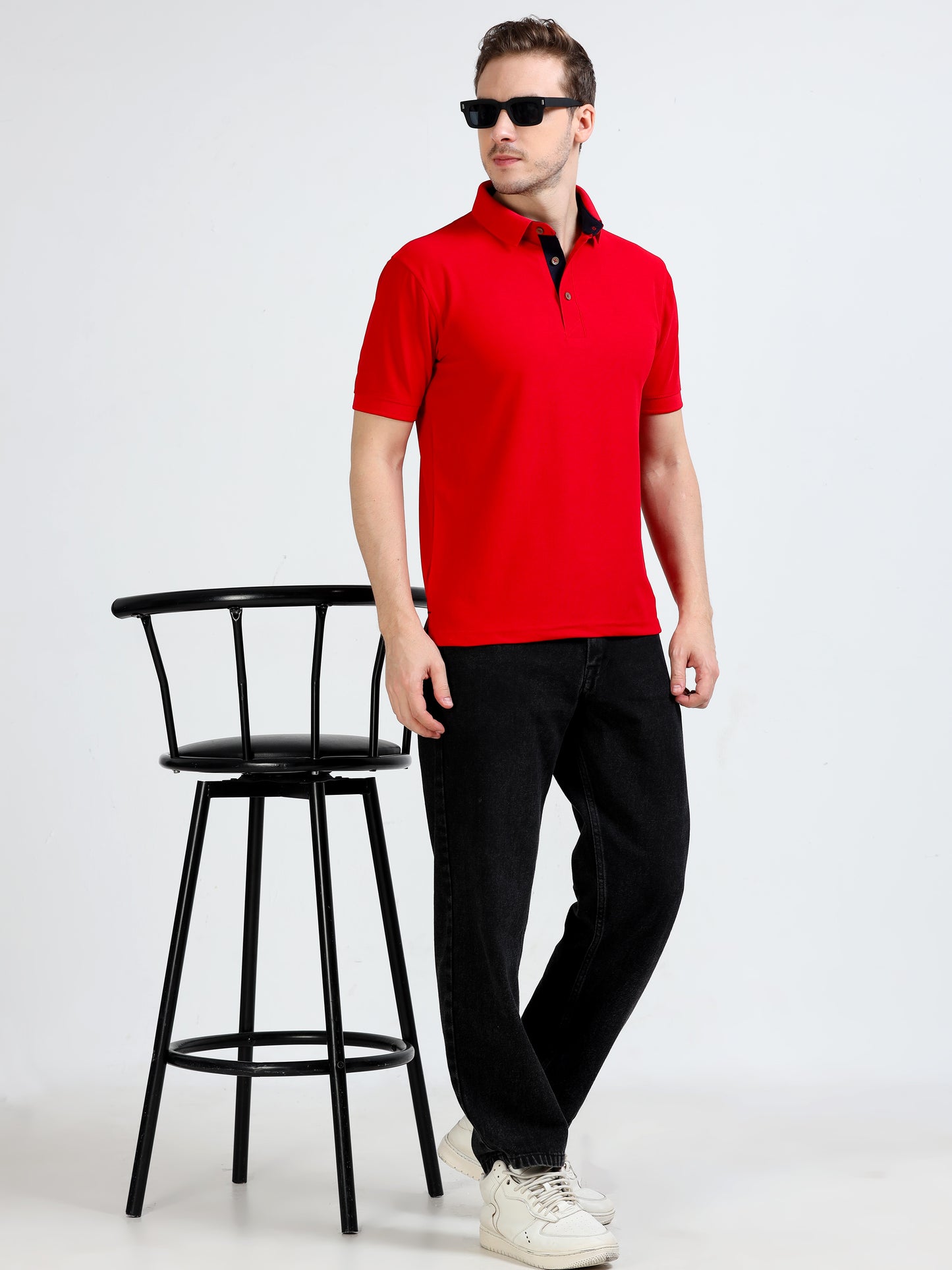 Premium Polo T-Shirt – MI Red