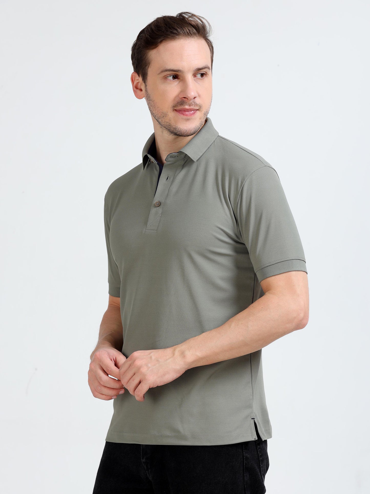 Premium Polo T-Shirt – Moose Grey