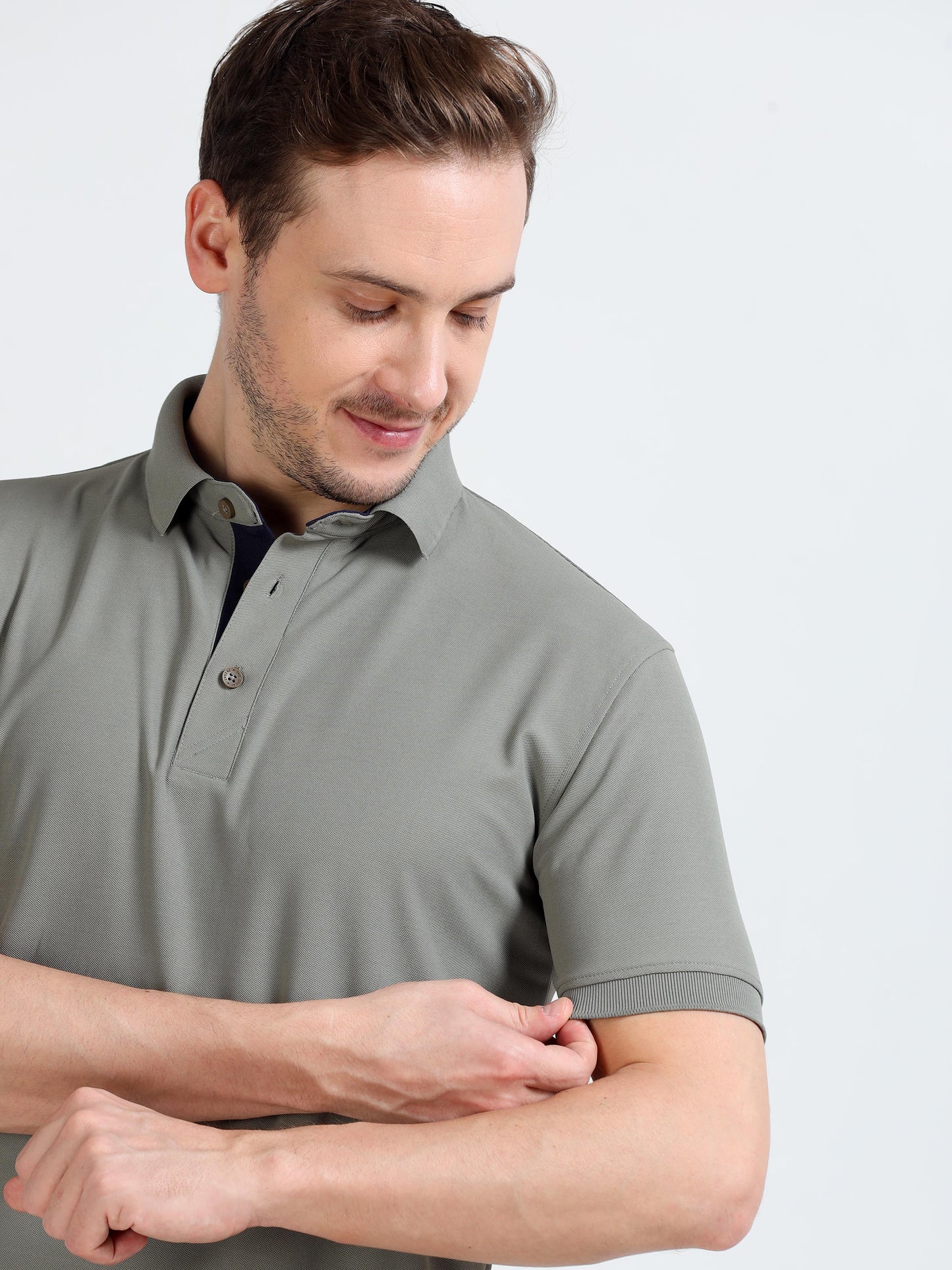 Premium Polo T-Shirt – Moose Grey